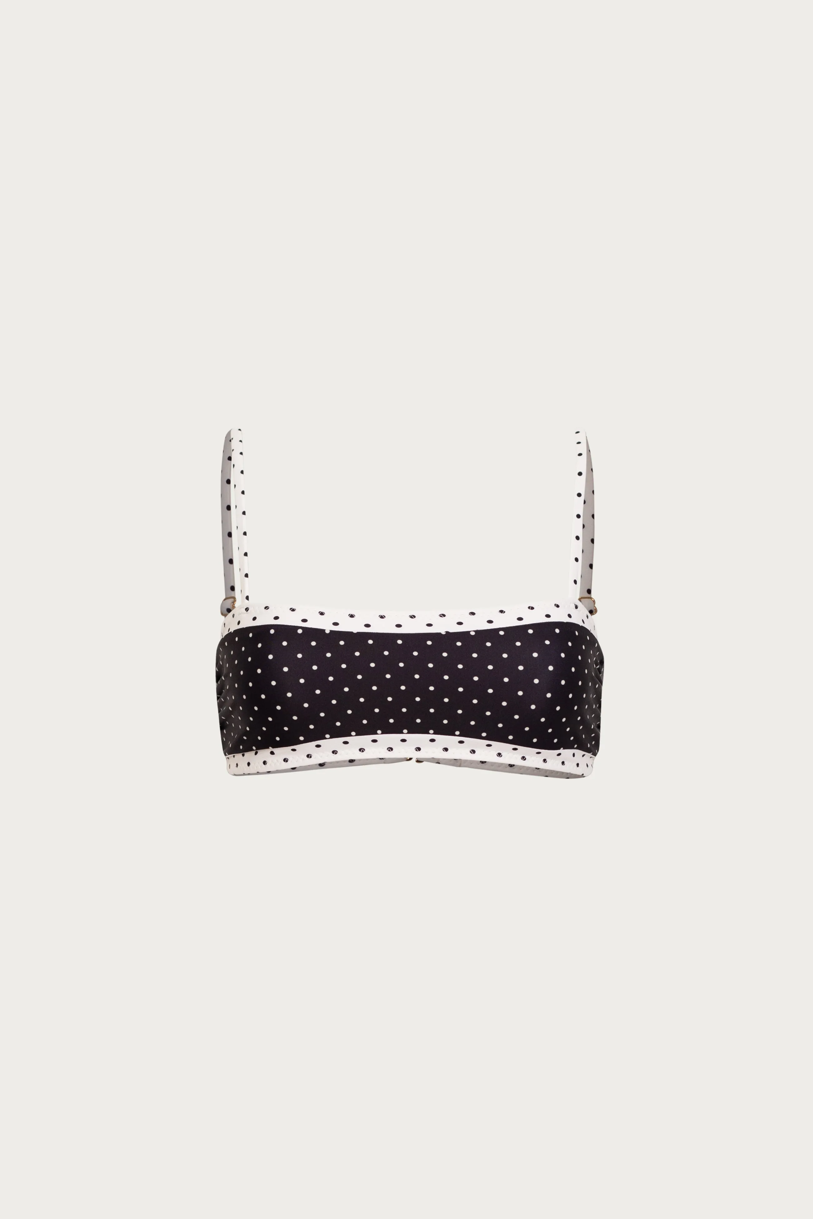 Bandeau Top (Black Cream Polka Dot/Cream) sold by SAME