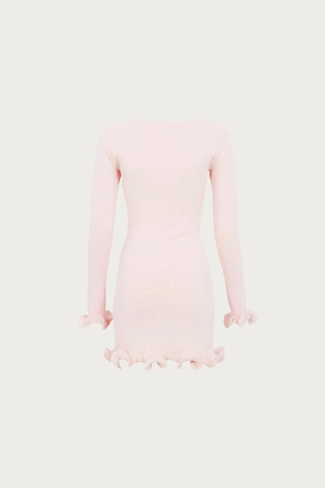 Ruffle Hem Mini Dress (Pale Pink) sold by SAME product image thumbnail 2