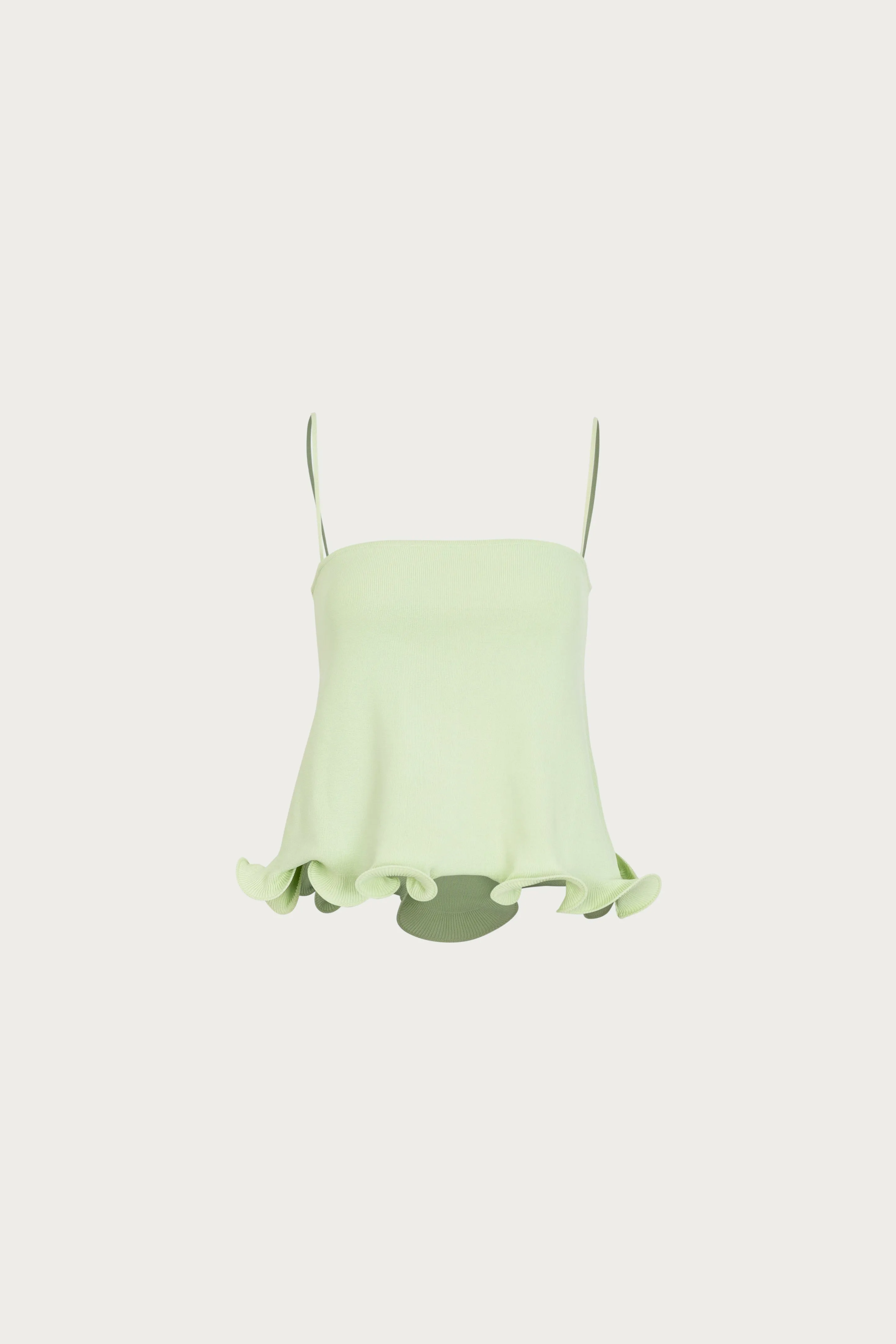 Ruffle Hem Tank Top (Mint) sold by SAME