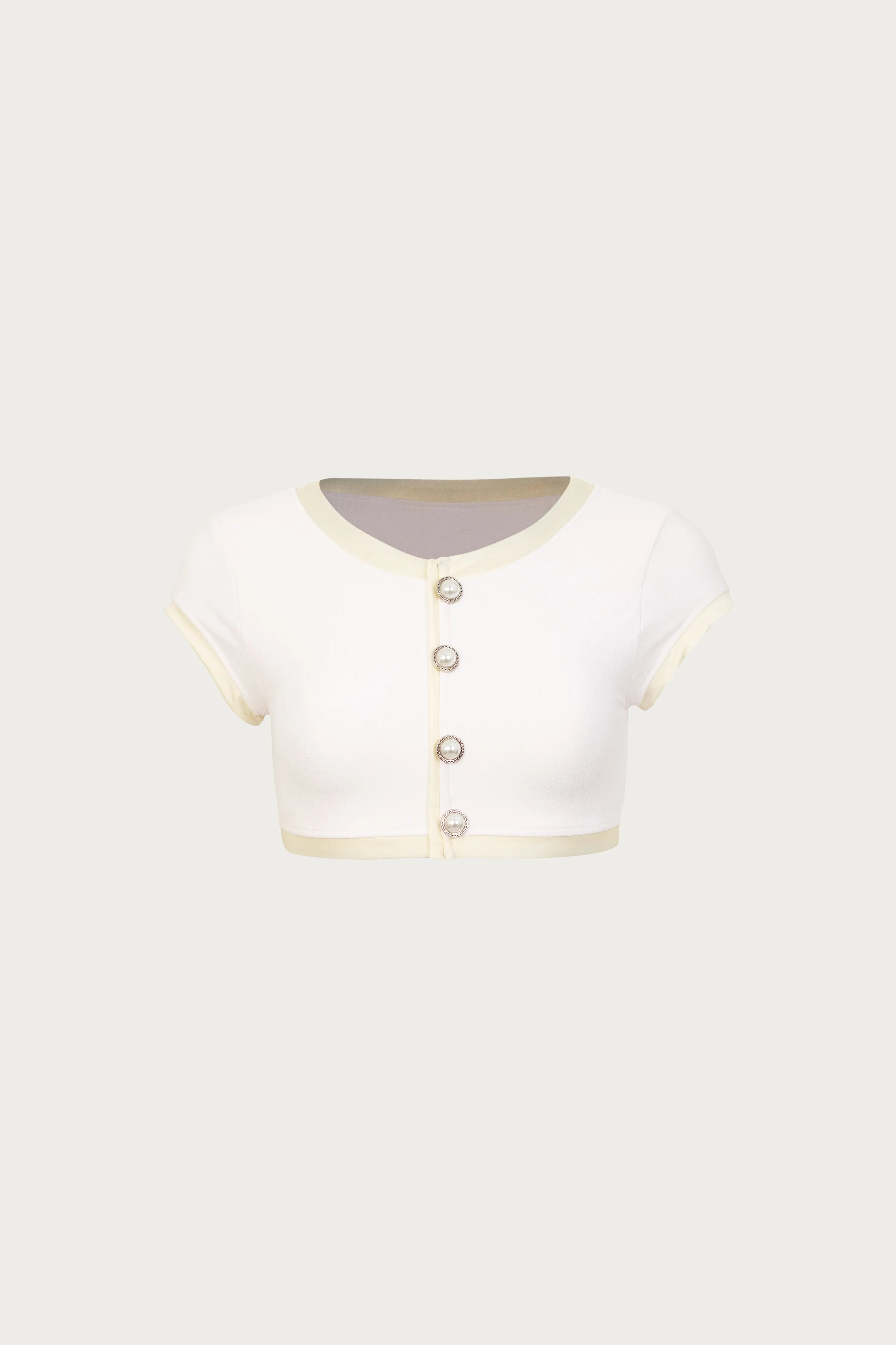 The Grace Top (Faux Suede White/Cream) sold by SAME