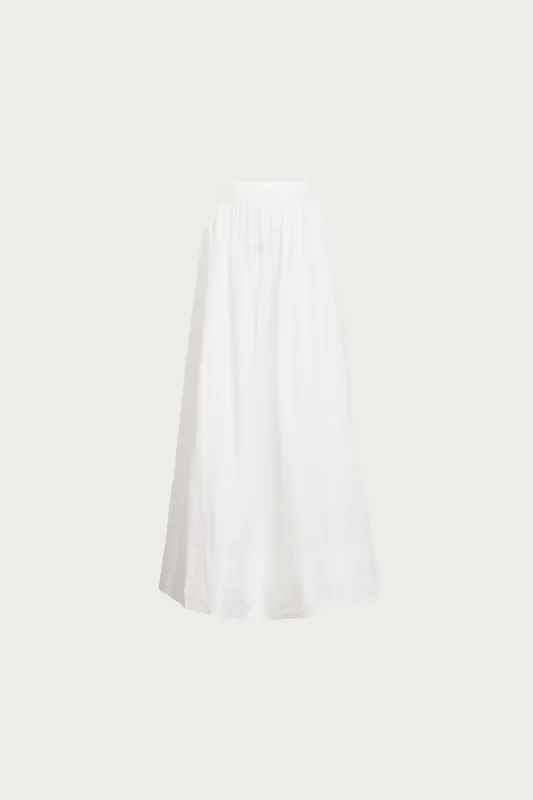 Poplin Maxi Skirt (White) made by SAME
