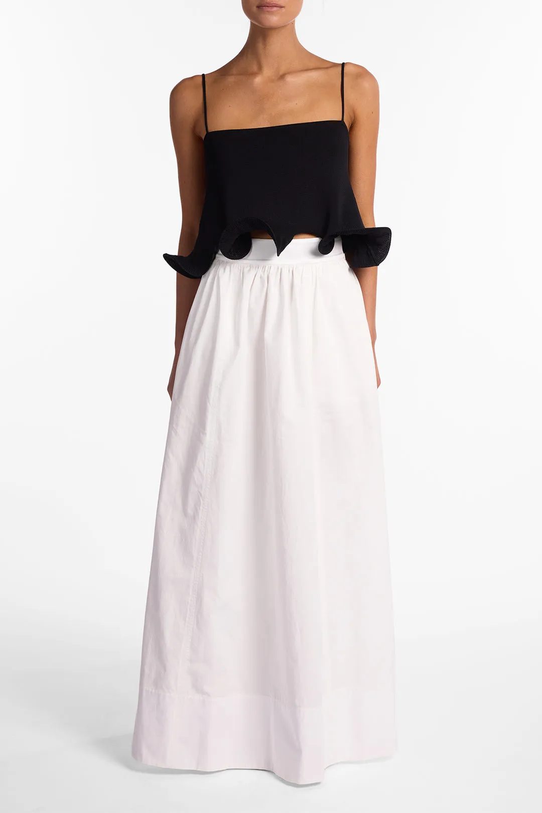 Poplin Maxi Skirt (White) sold by SAME product image thumbnail 2