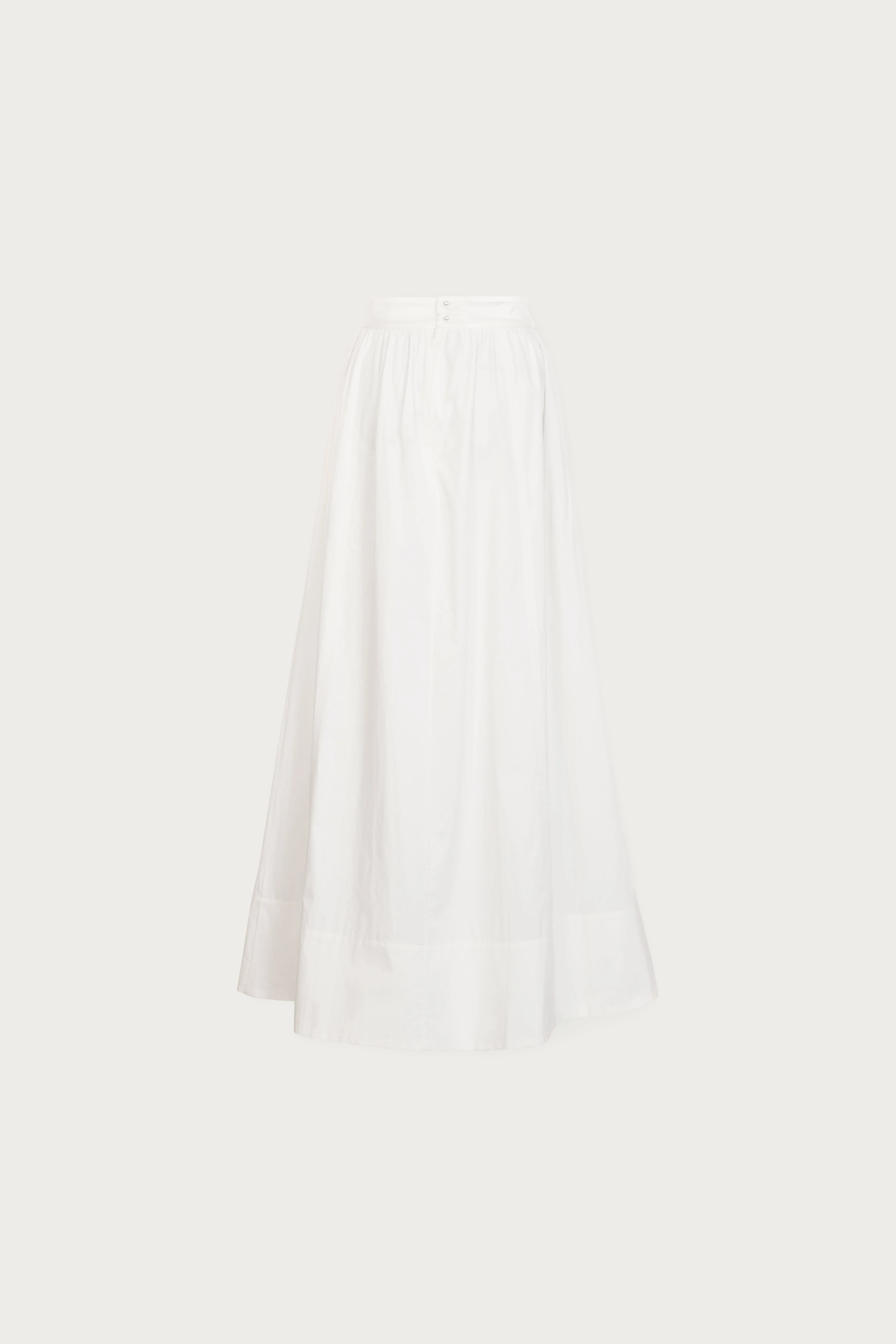 Poplin Maxi Skirt (White) sold by SAME product image thumbnail 4