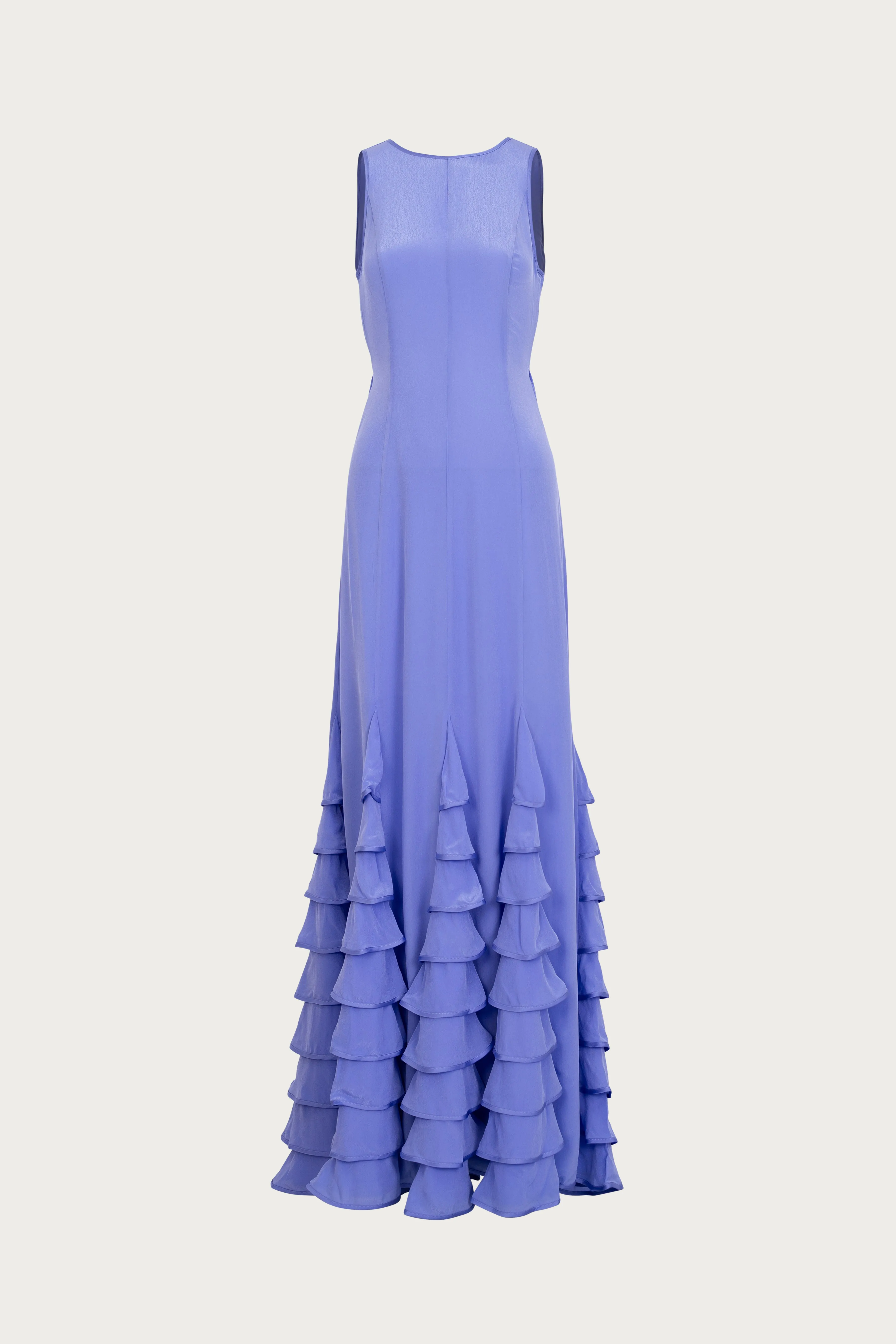 Tiered Chiffon Gown (Periwinkle) sold by SAME