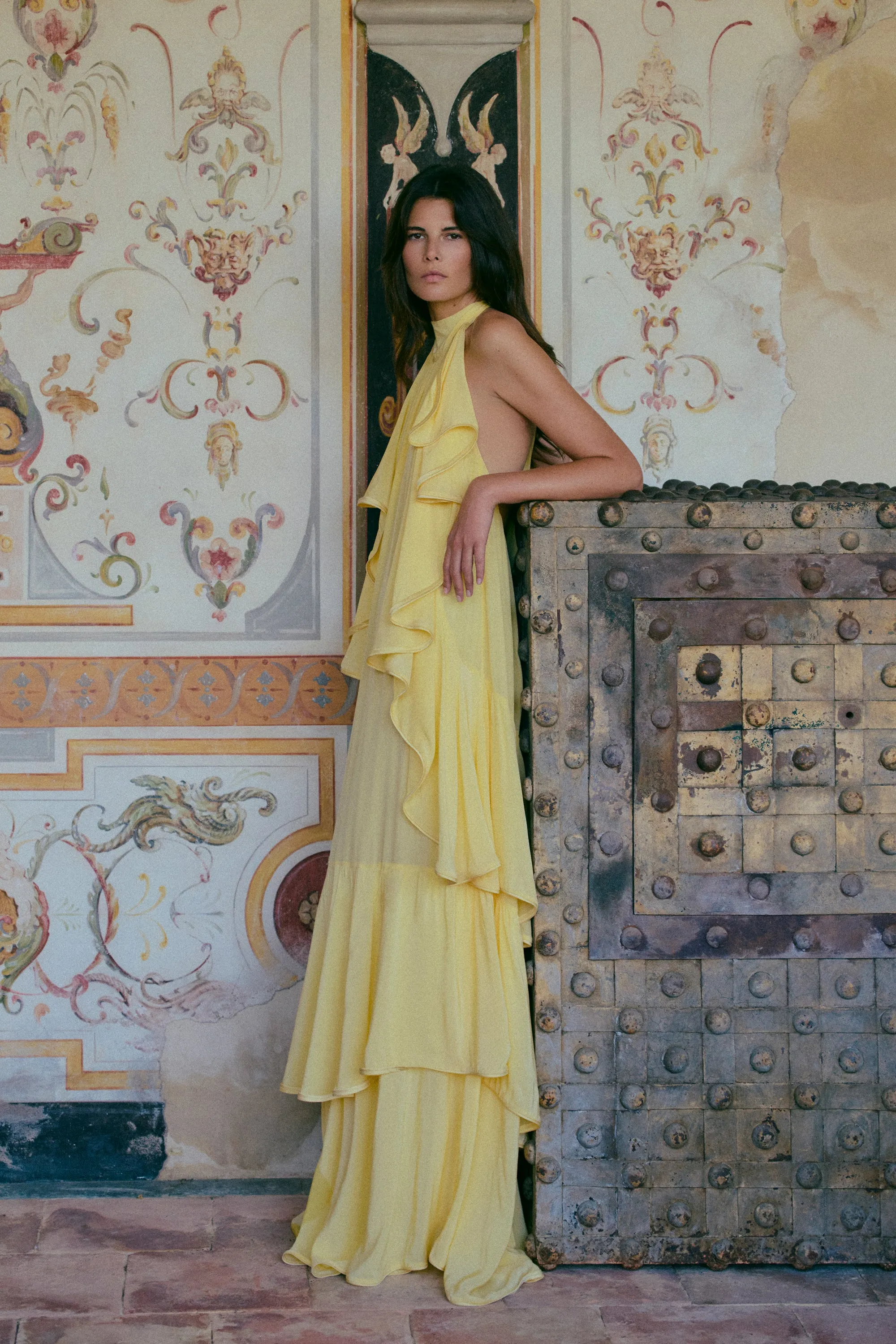 Layered Chiffon Gown (Butter Yellow) sold by SAME product image thumbnail 2