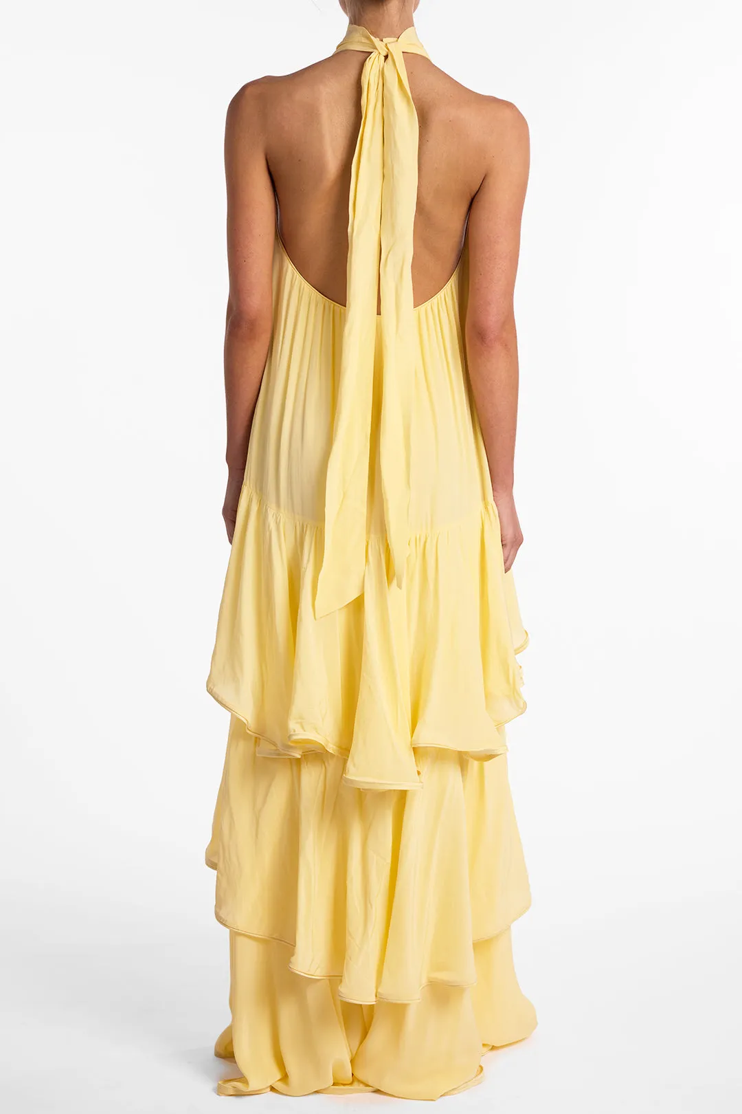 Layered Chiffon Gown (Butter Yellow) sold by SAME product image thumbnail 5