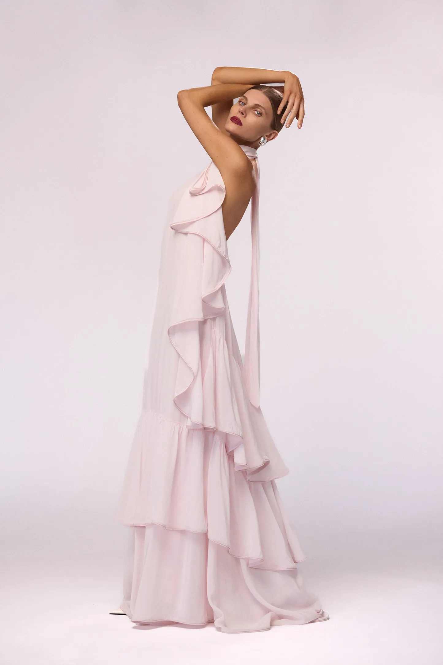 Layered Chiffon Gown (Pale Pink) sold by SAME product image thumbnail 2