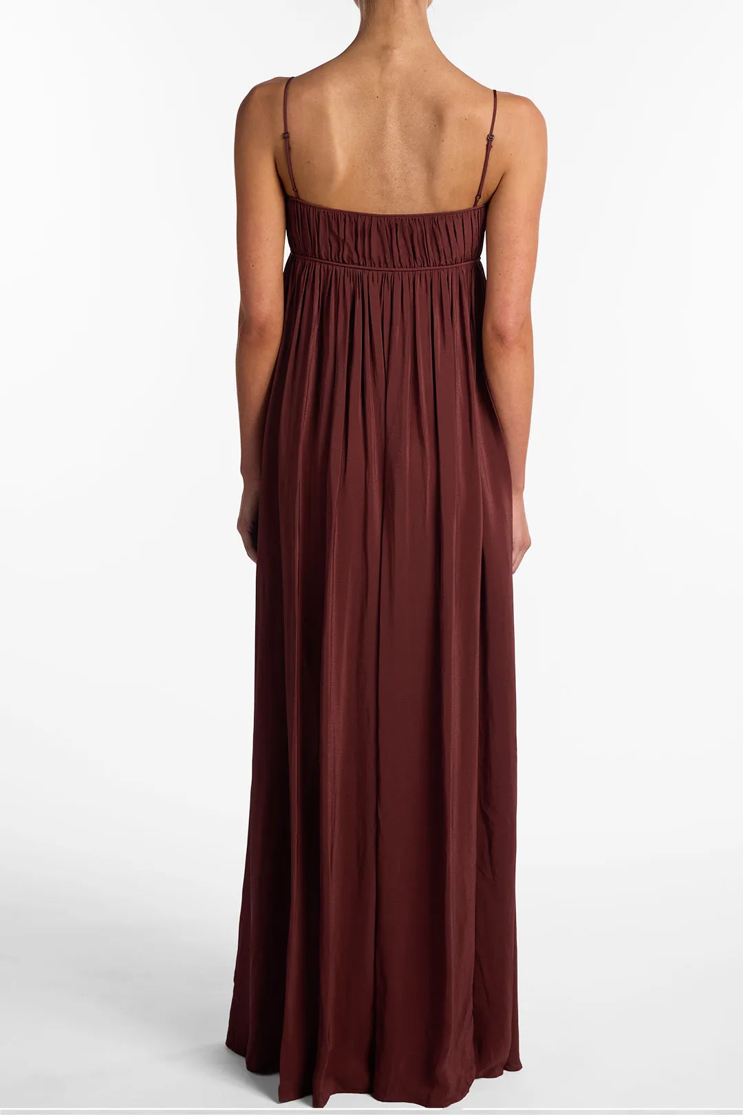 Ruched Chiffon Dress (Chocolate Brown) sold by SAME product image thumbnail 5