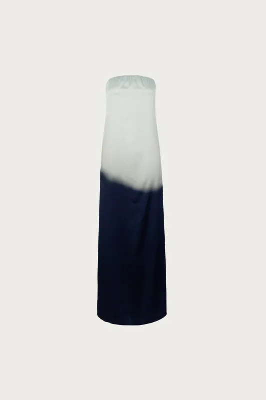 Strapless Draped Maxi (Blue Ombre) sold by SAME