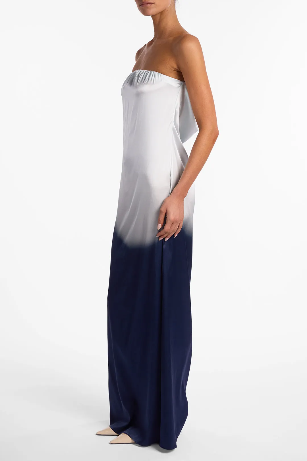 Strapless Draped Maxi (Blue Ombre) sold by SAME product image thumbnail 3