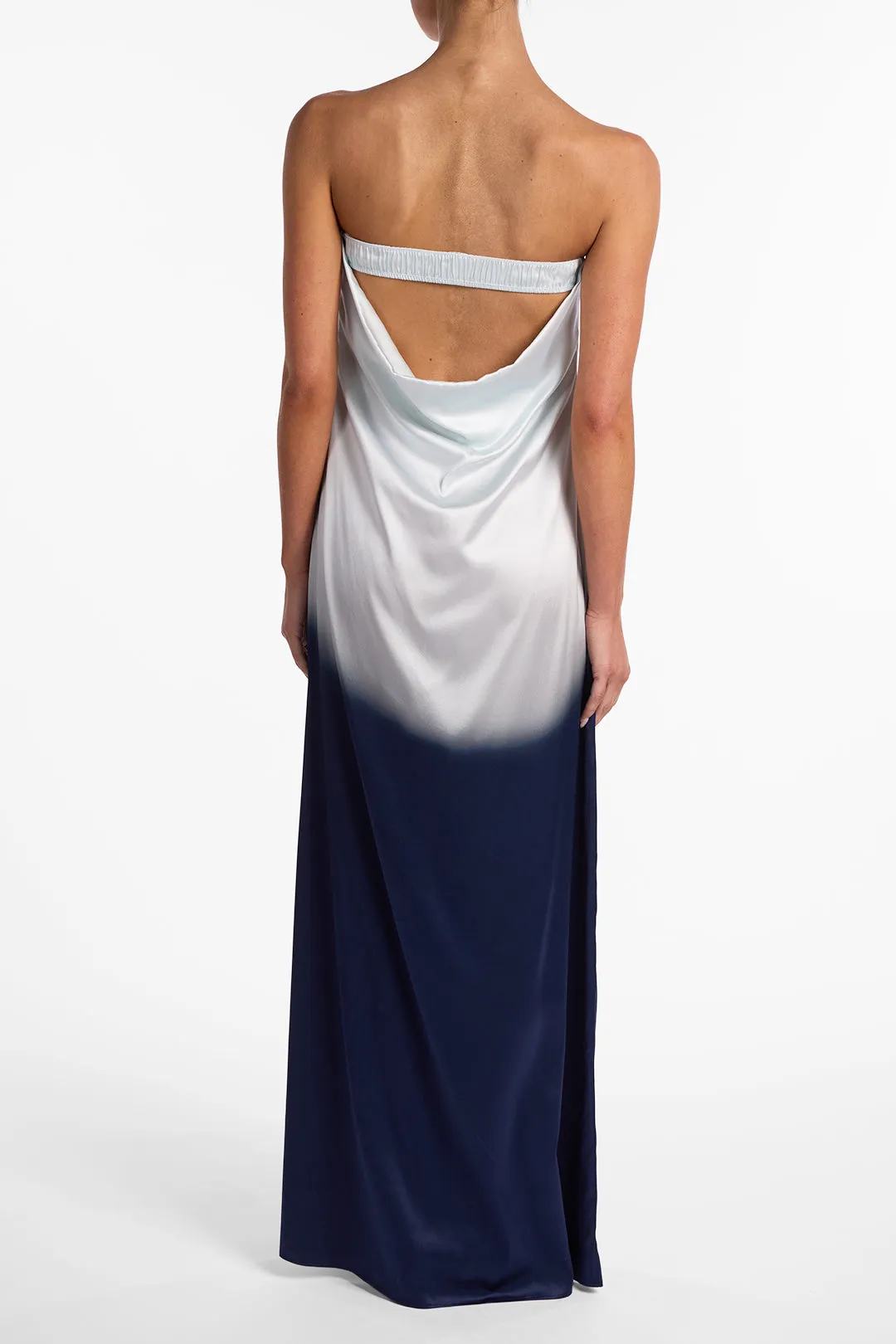 Strapless Draped Maxi (Blue Ombre) sold by SAME product image thumbnail 4