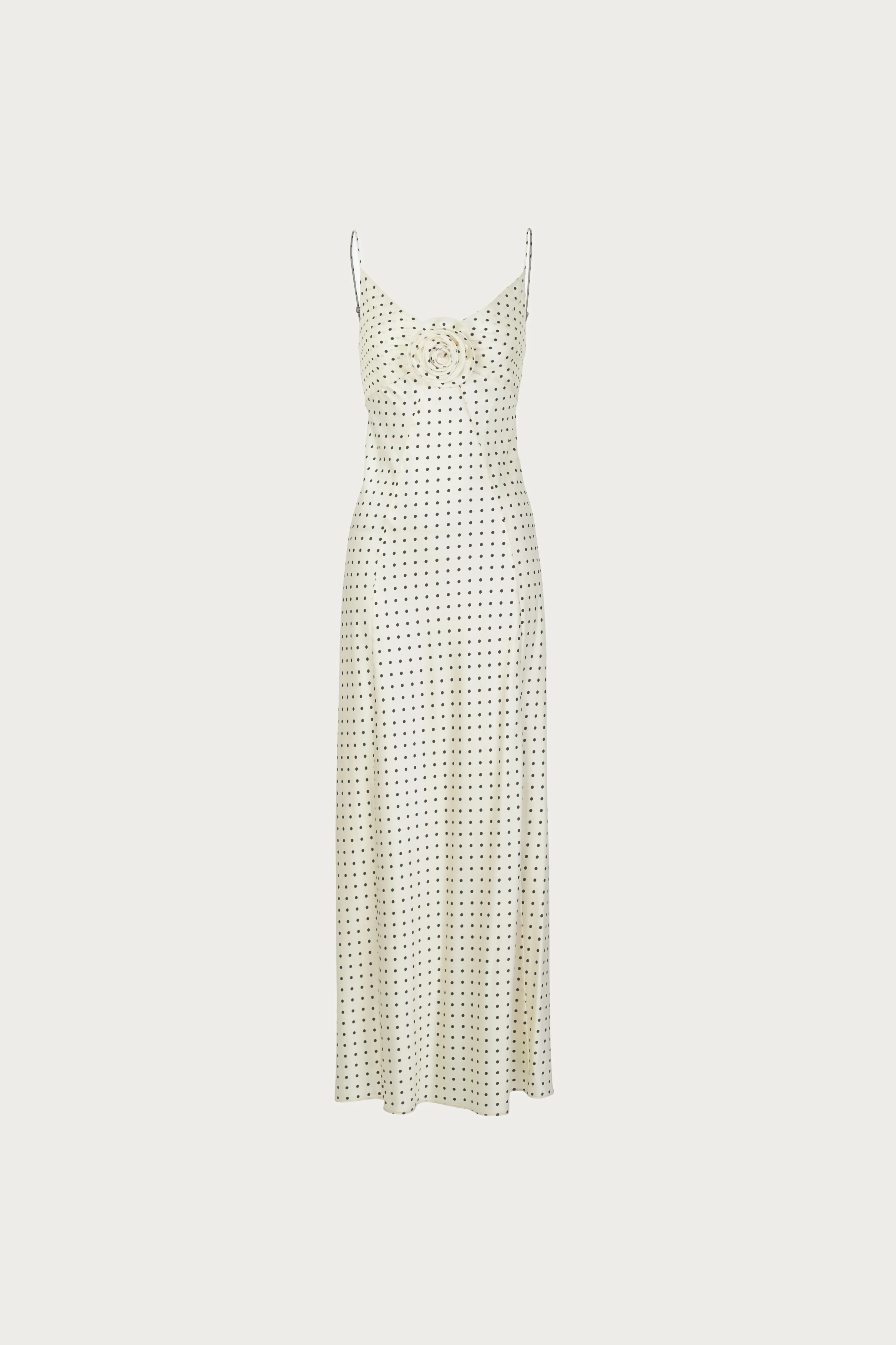 Deep V Rosette Gown (Cream Polka Dot) sold by SAME