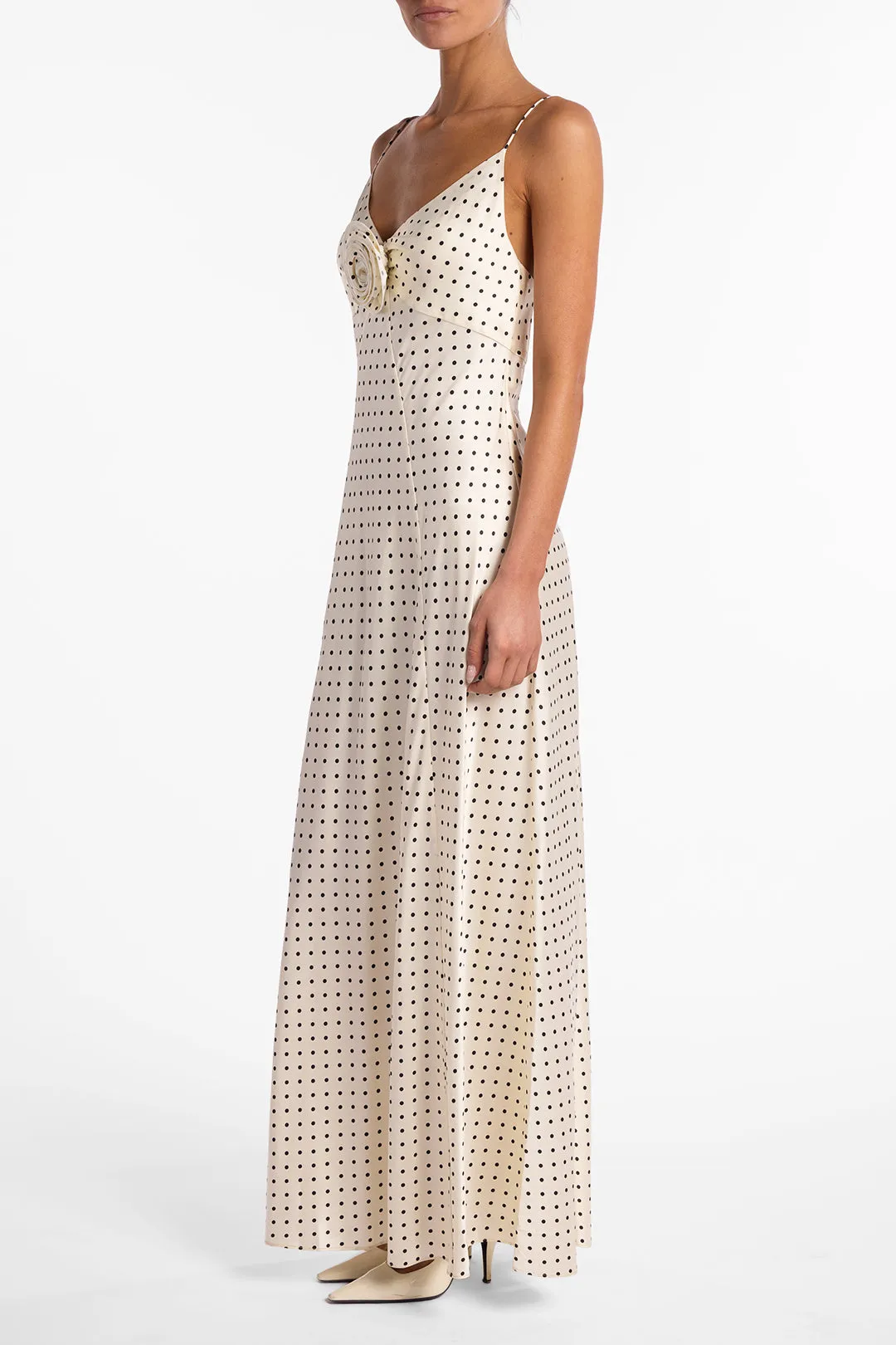 Deep V Rosette Gown (Cream Polka Dot) sold by SAME product image thumbnail 5