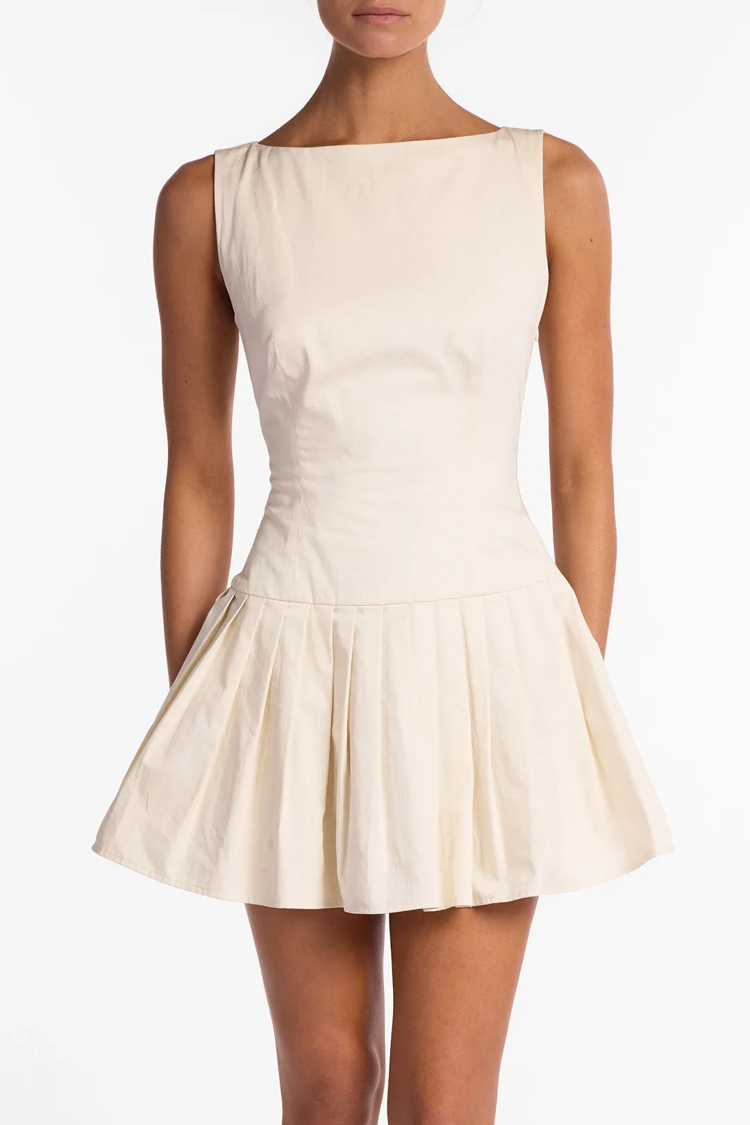 Poplin Mini Dress (Cream) sold by SAME product image thumbnail 3