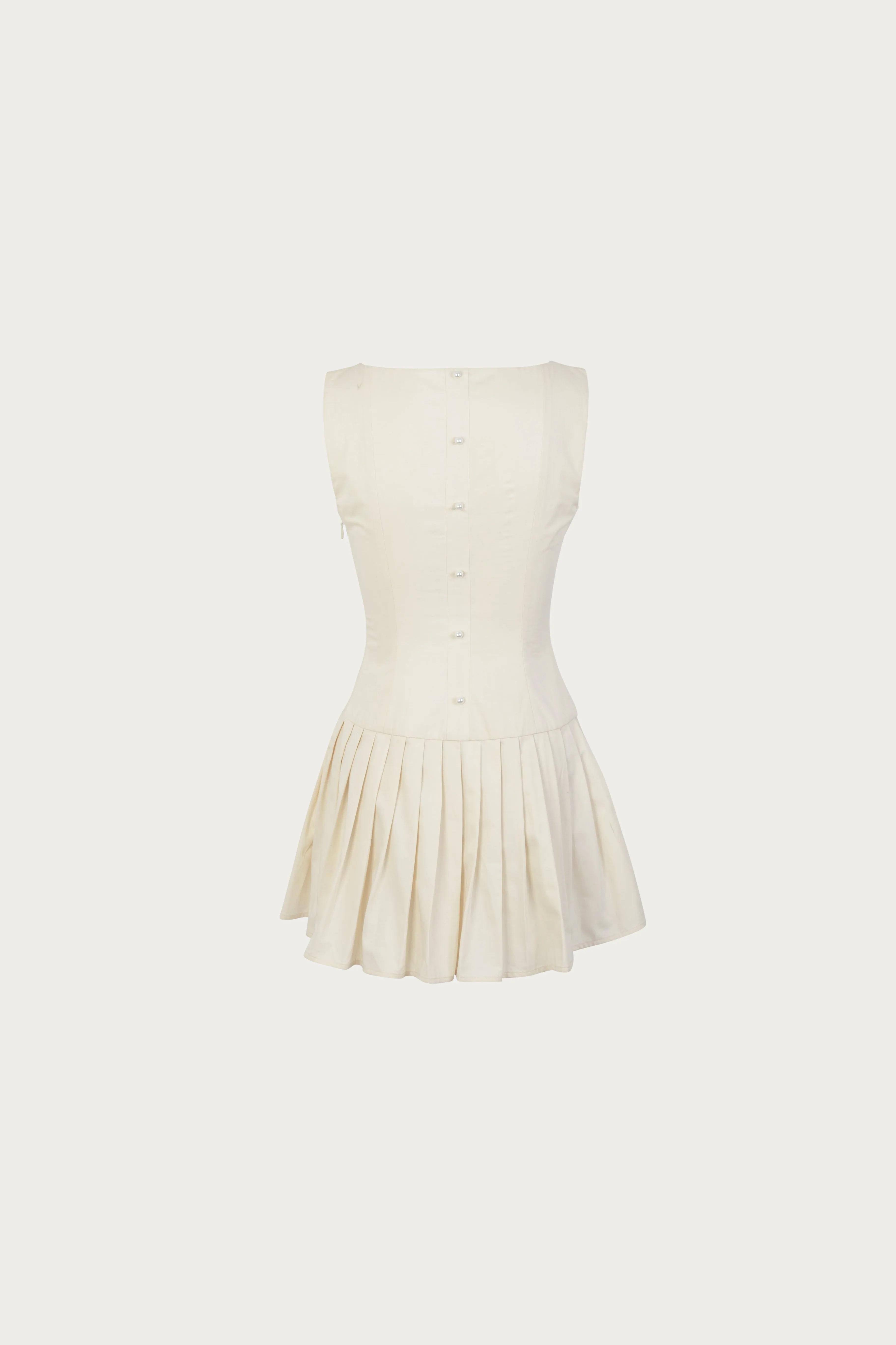 Poplin Mini Dress (Cream) sold by SAME product image thumbnail 5