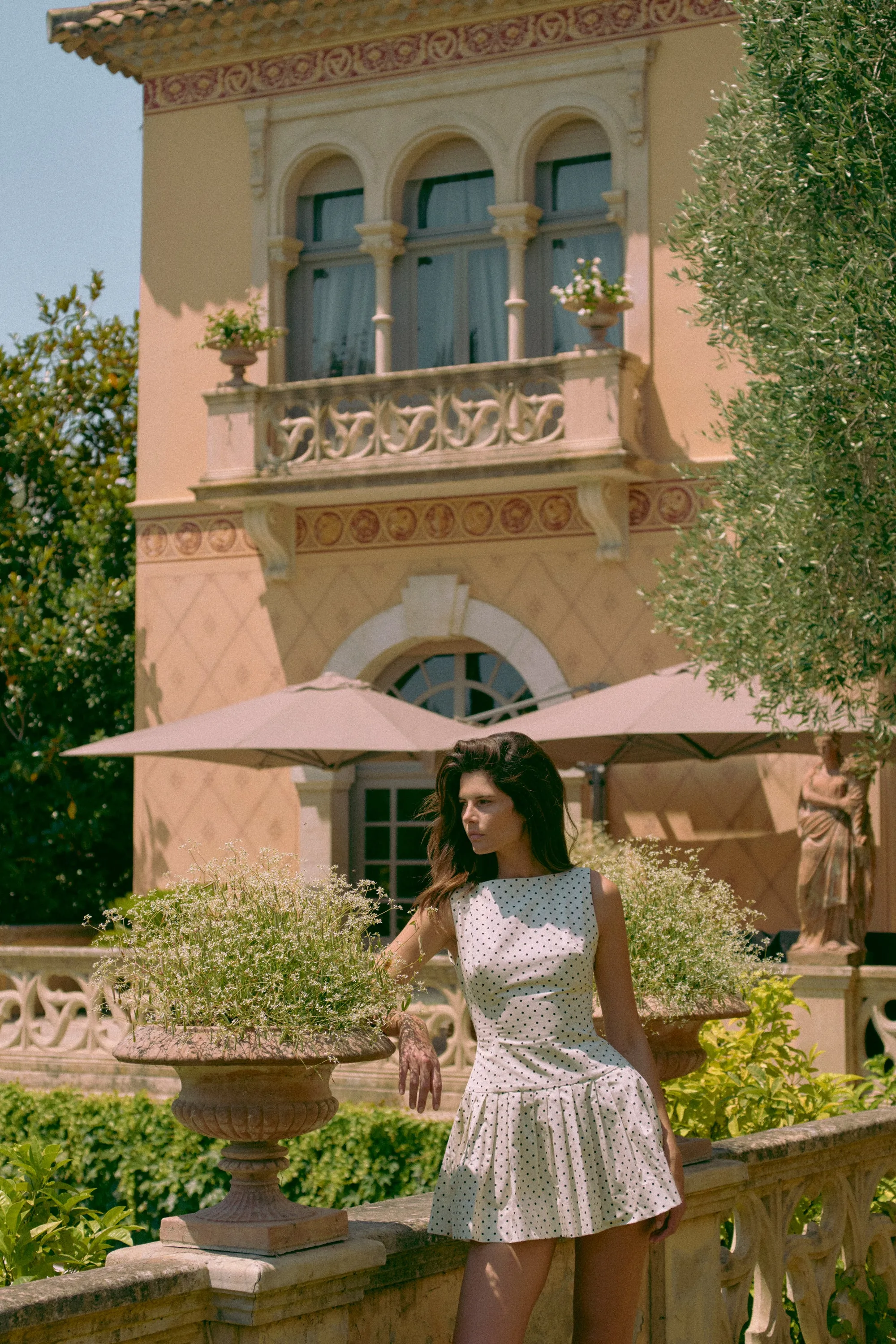 Poplin Mini Dress (Cream Polka Dot) sold by SAME product image thumbnail 2