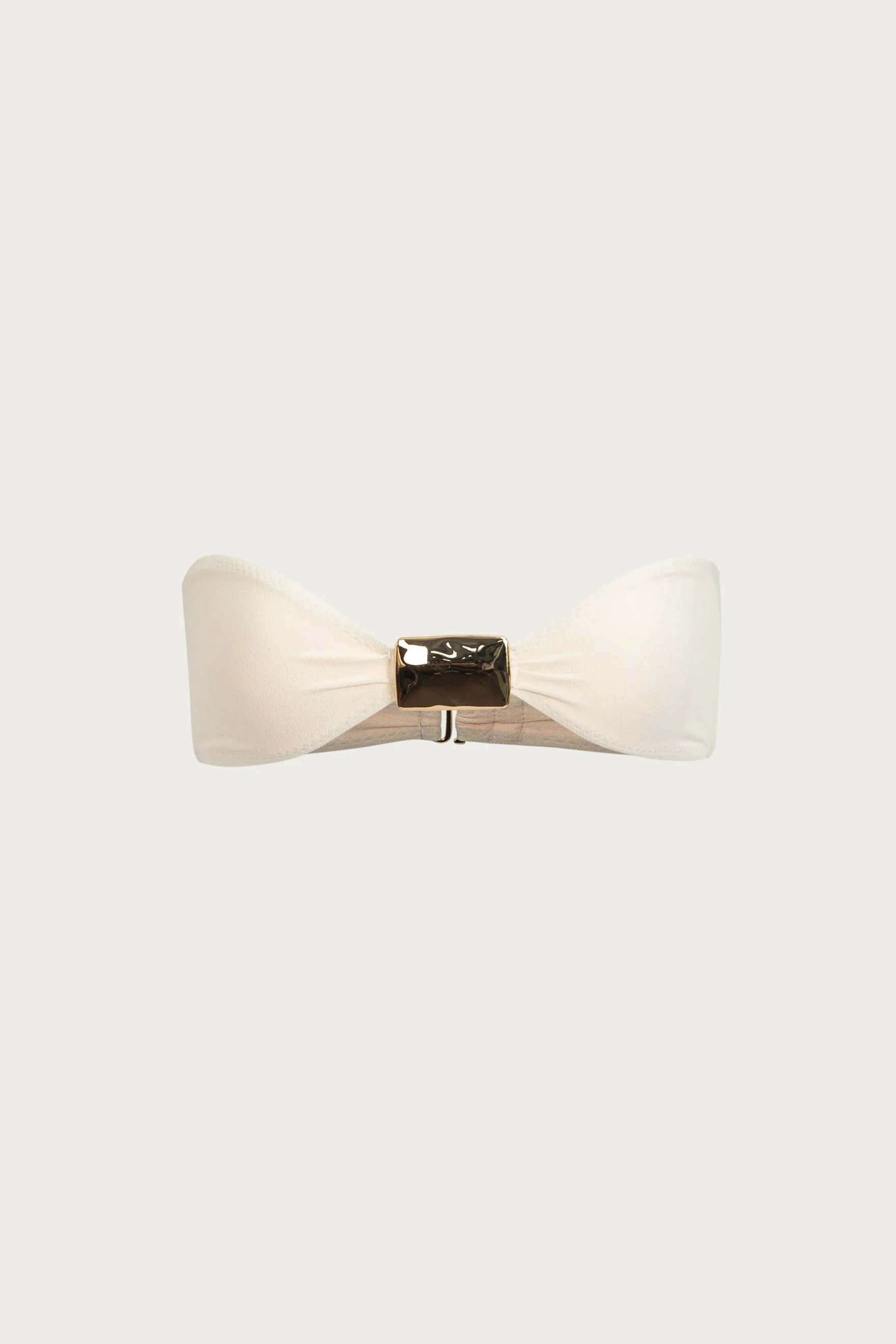 Hammered Bandeau Top (Faux Suede Cream) sold by SAME