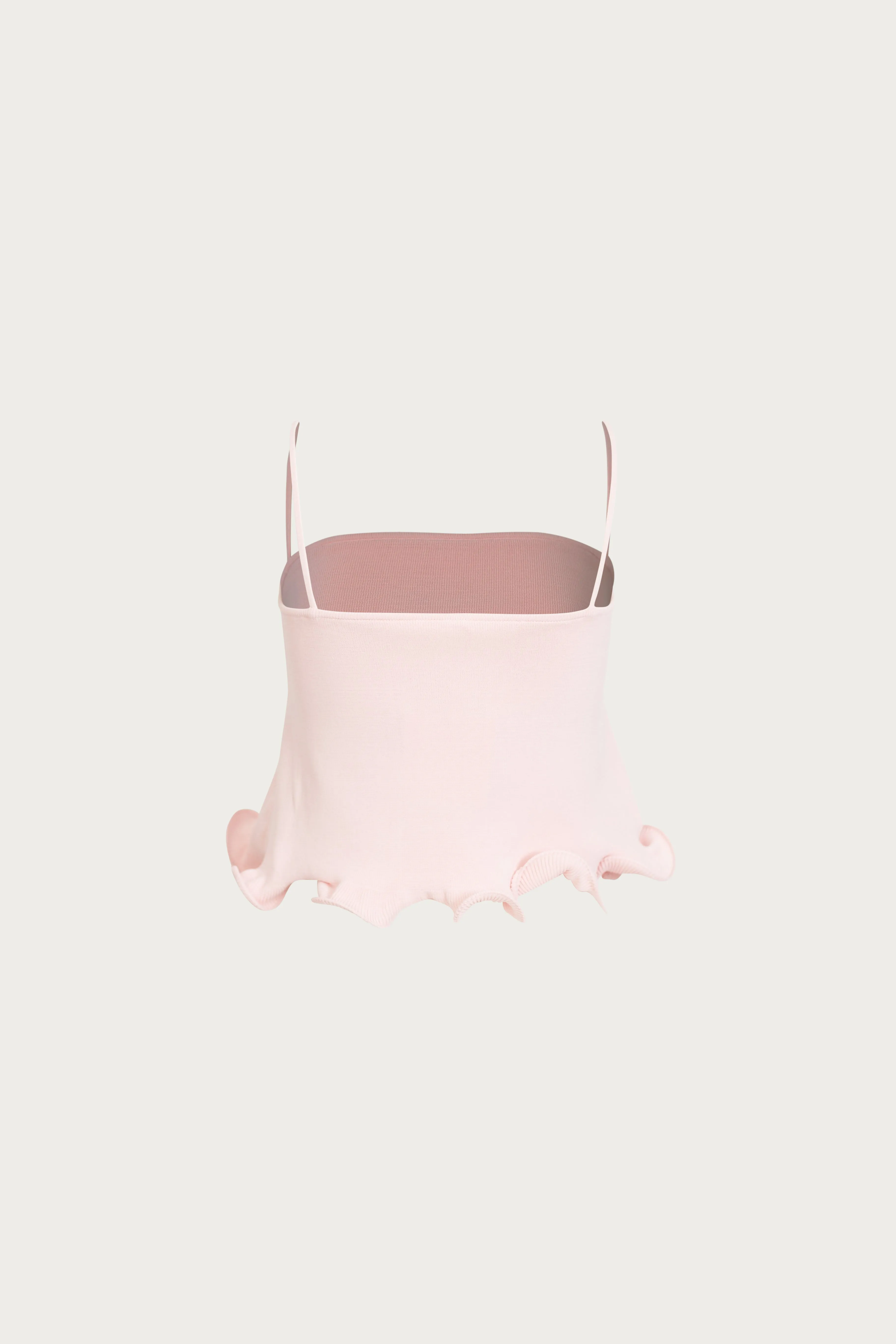 Ruffle Hem Crop Top (Pale Pink) sold by SAME product image thumbnail 3