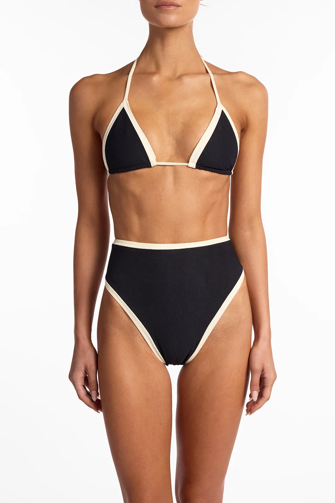 High Rise Bottom (Faux Suede Black/Cream) sold by SAME product image thumbnail 3