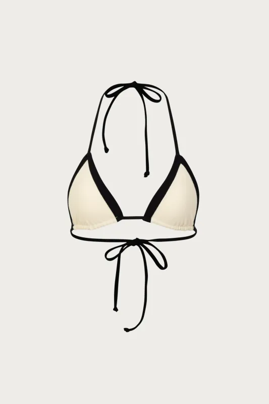 Triangle Top (Faux Suede Cream/Black) sold by SAME