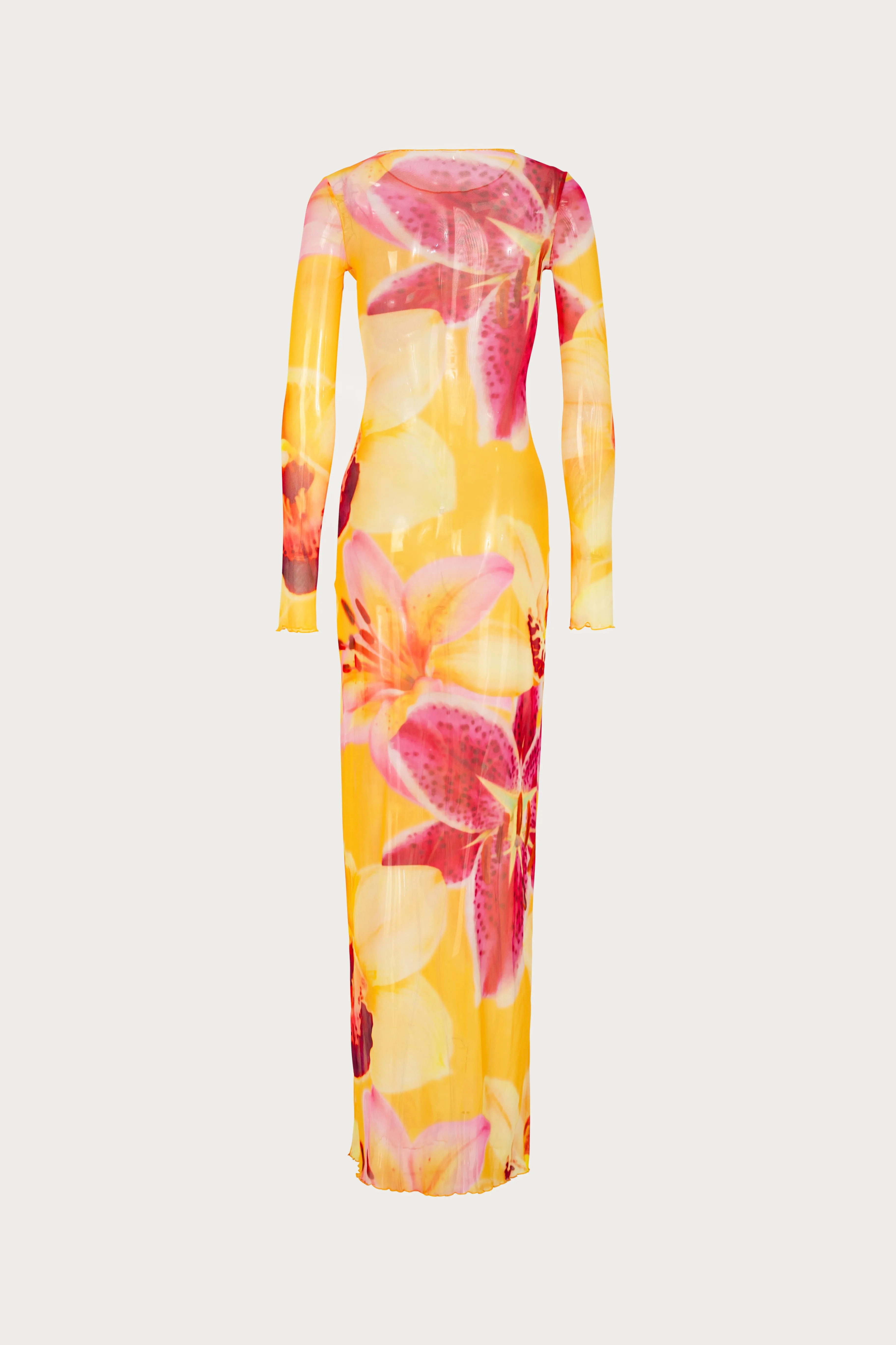 Mesh Maxi Dress (Yellow Tropical) sold by SAME product image thumbnail 2