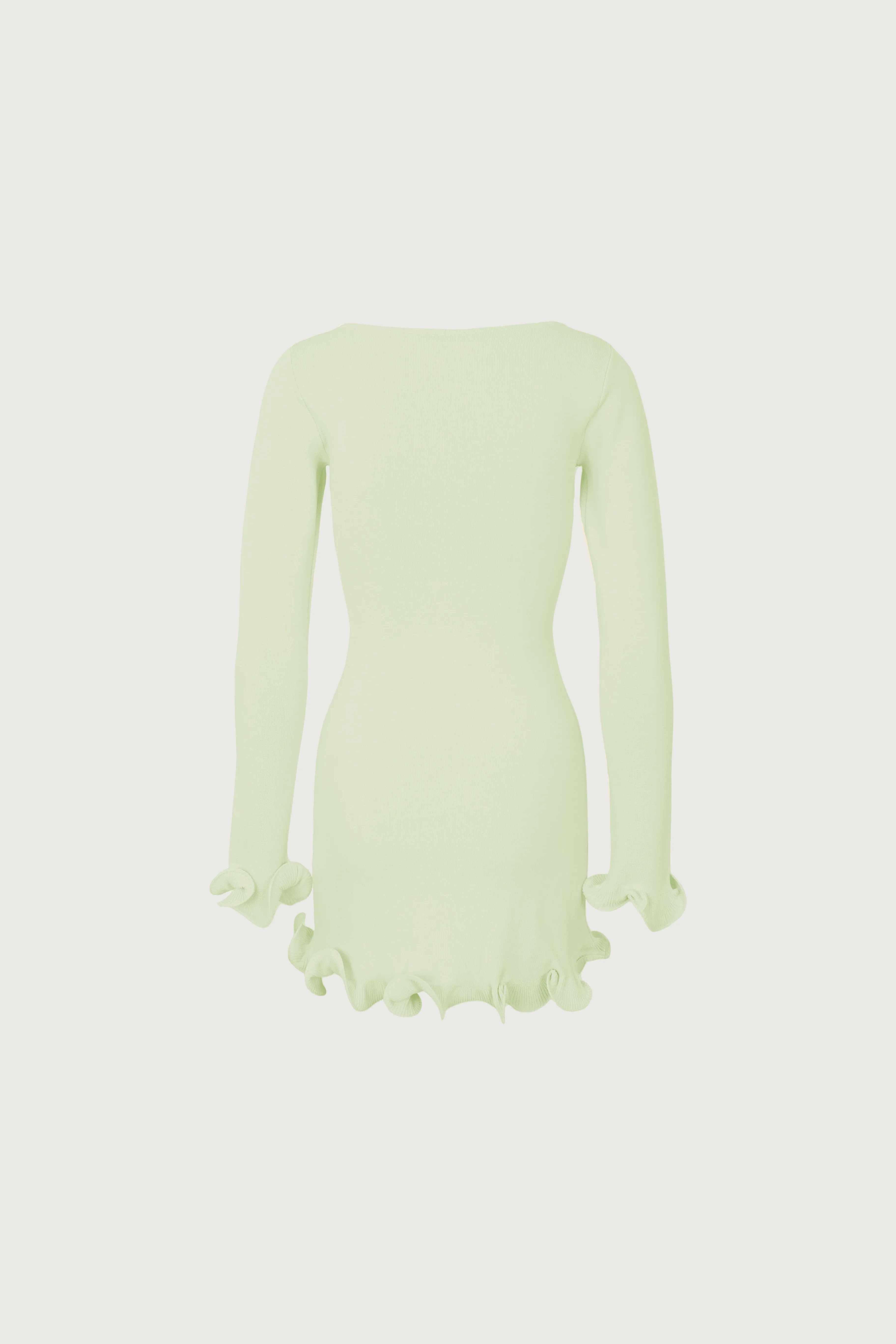 Ruffle Hem Mini Dress (Mint) sold by SAME product image thumbnail 3