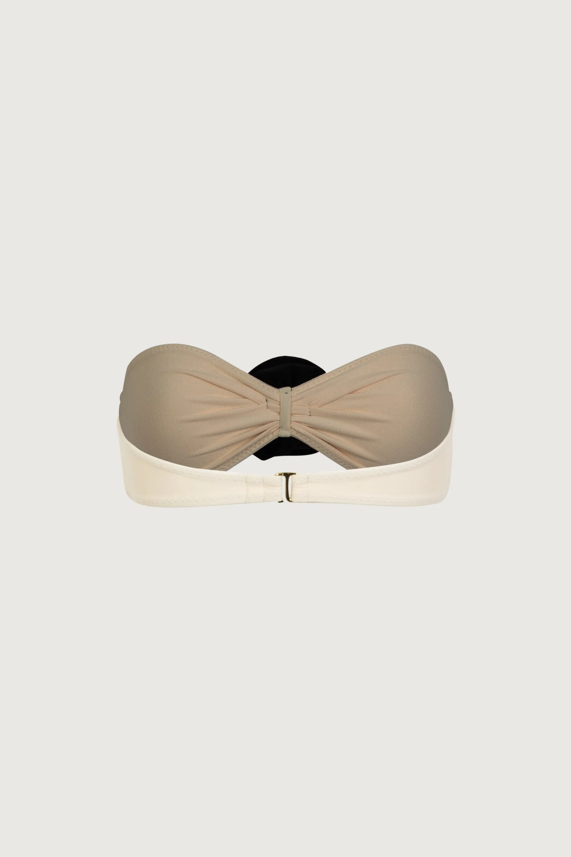 Rosette Bandeau Top (Faux Suede Cream/Black) sold by SAME product image thumbnail 5