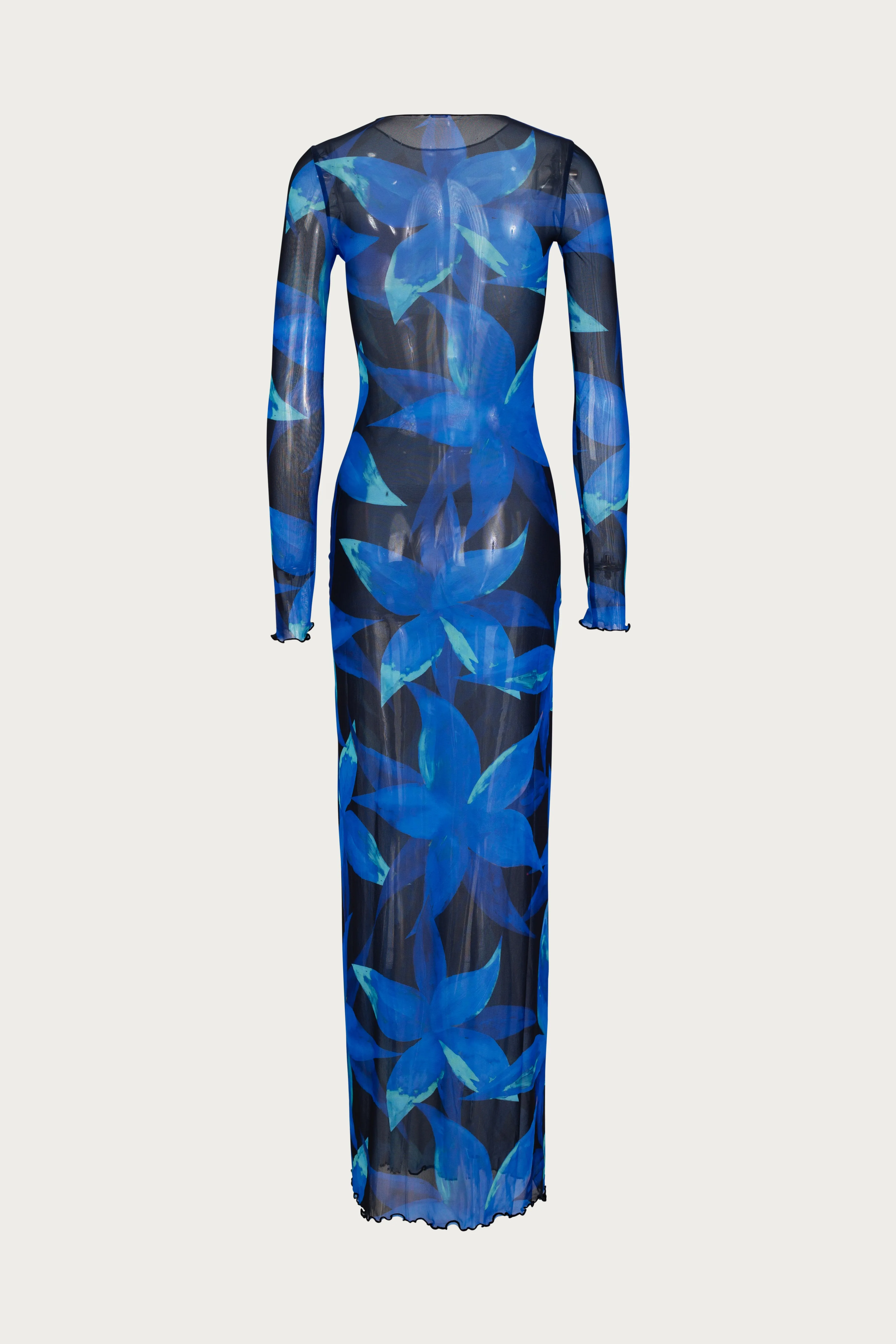 Mesh Maxi Dress (Blue Tropical) sold by SAME product image thumbnail 5