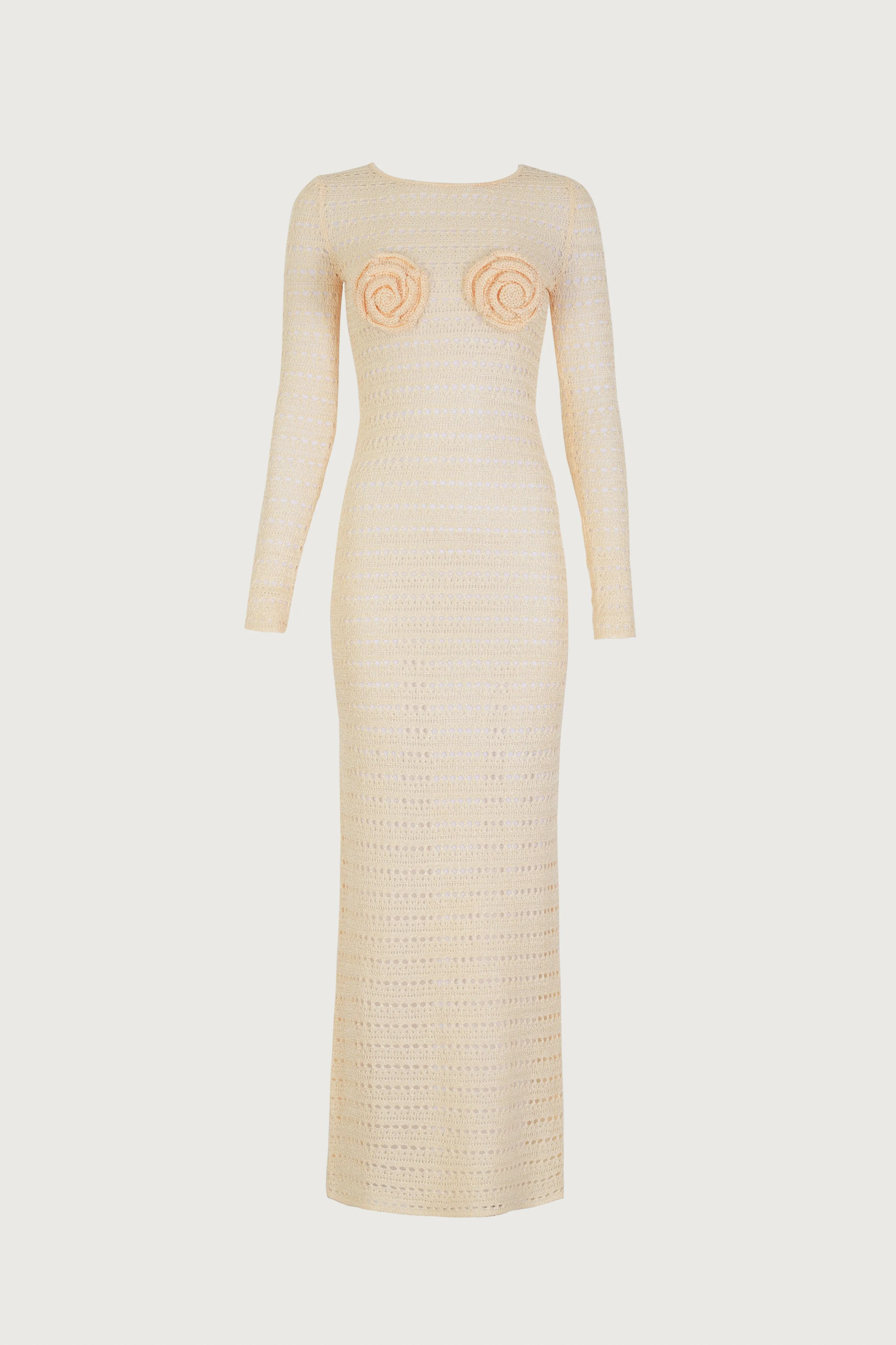 Rosette Crochet Dress (Cream) sold by SAME