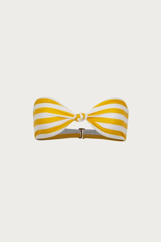 Knotted Bandeau Top (Yellow Stripe) sold by SAME