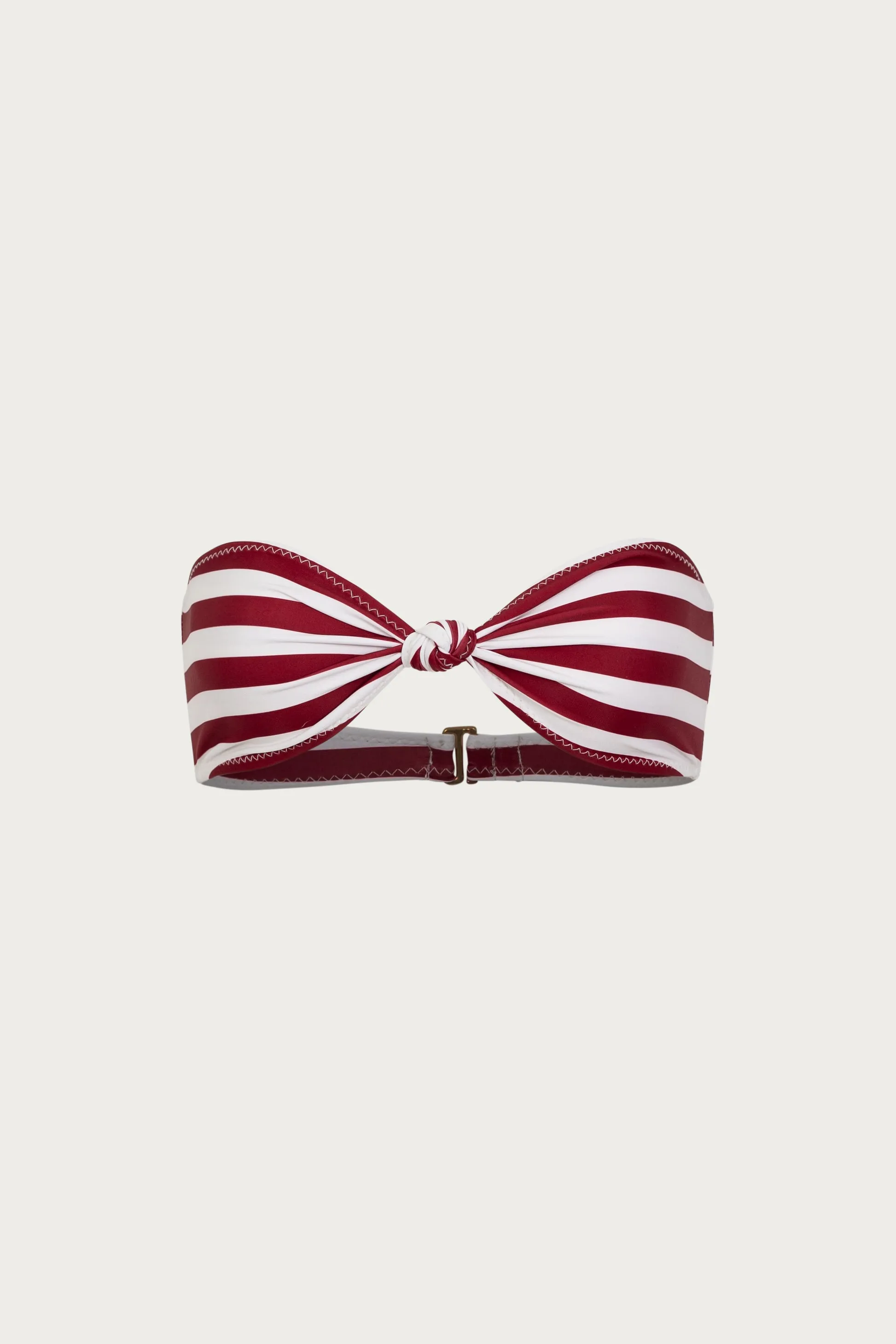 Knotted Bandeau Top (Burgundy Stripe) sold by SAME