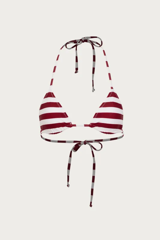 Triangle Top (Burgundy Stripe) sold by SAME