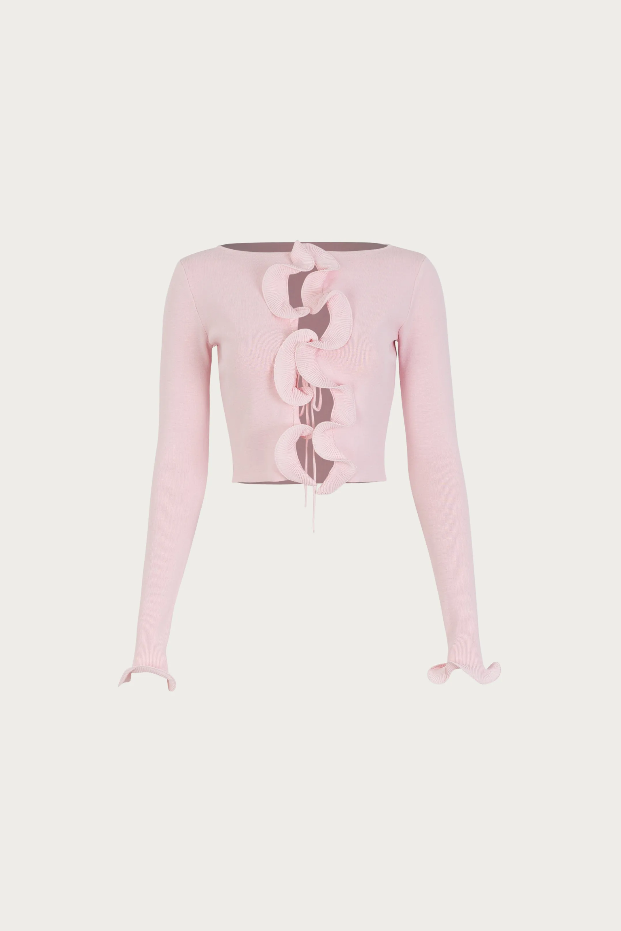 Ruffle Hem Top (Pale Pink) sold by SAME