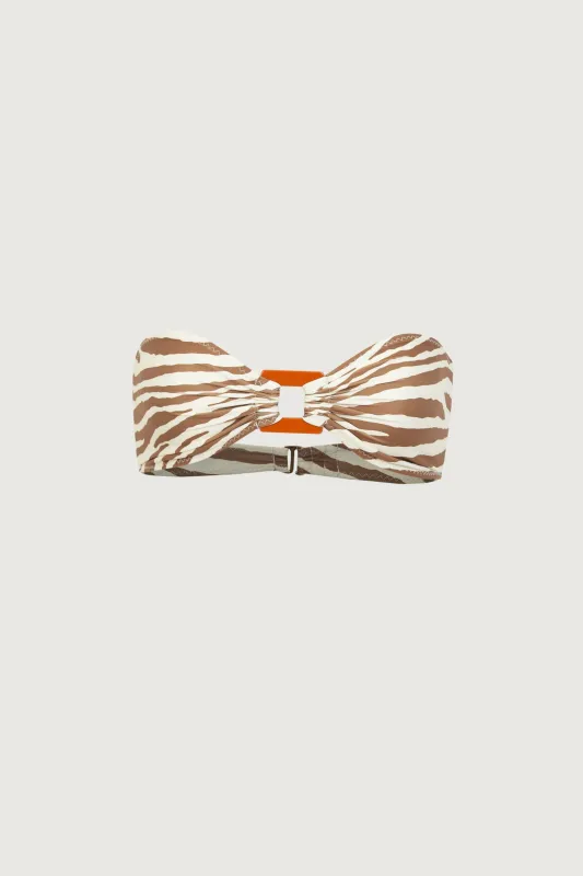 Acrylic Bandeau Top (Beige Zebra) sold by SAME