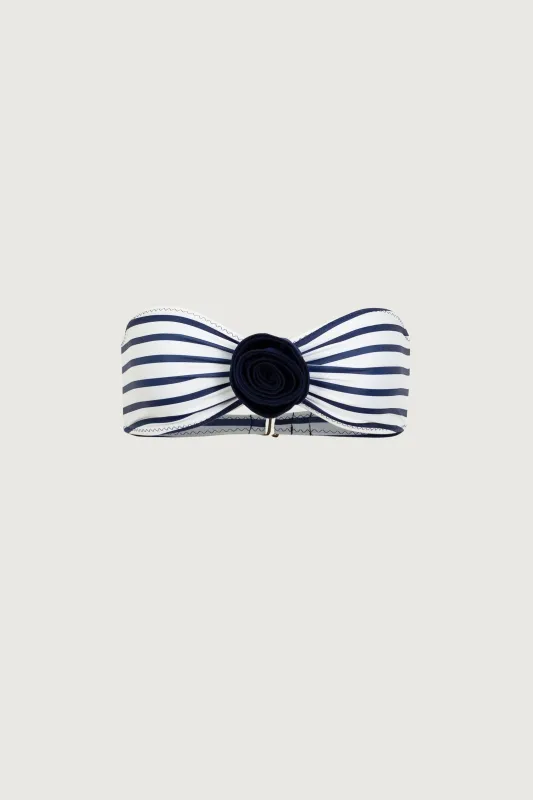 Rosette Bandeau Top (Nautical Stripe/Navy) sold by SAME