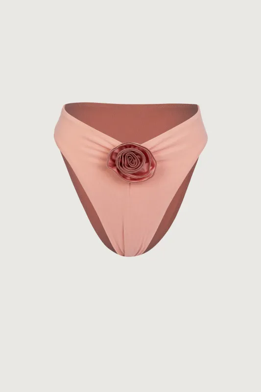 Rosette High Rise Bottom (Faux Suede Blush/Blush) sold by SAME