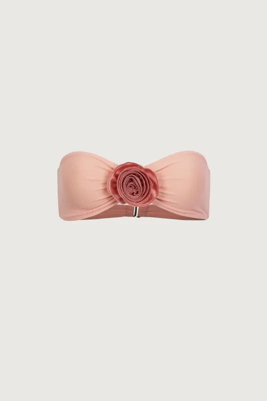 Rosette Bandeau Top (Faux Suede Blush/Blush) sold by SAME