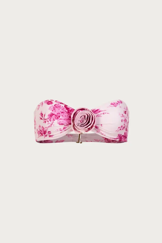 Rosette Bandeau Top (French Floral) sold by SAME