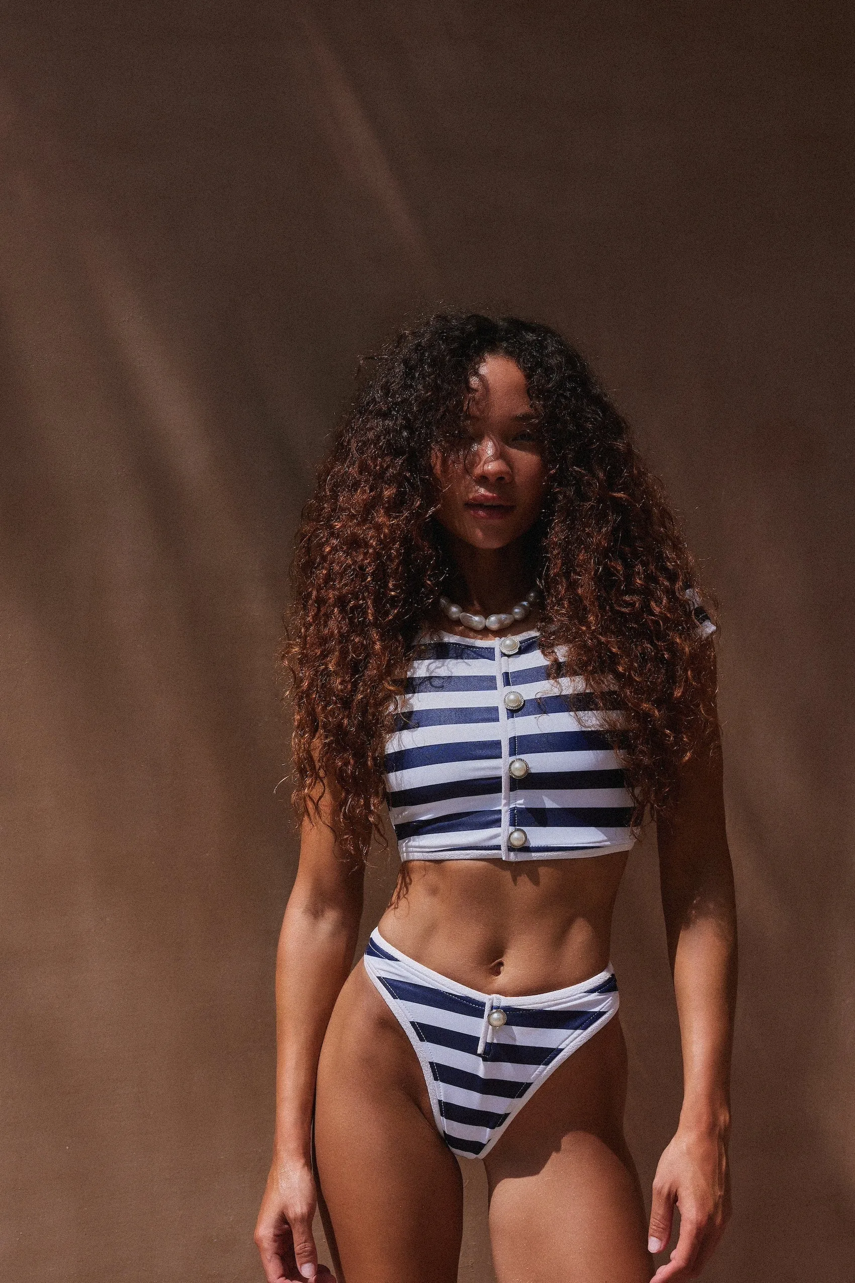 The Grace Bottom (Navy Cream Stripe/White) sold by SAME product image thumbnail 2