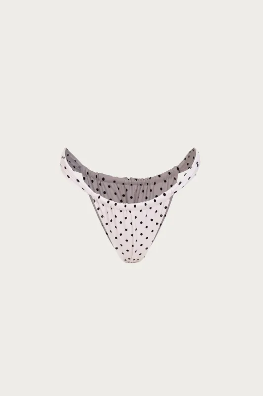 Ruched Bottom (Cream Black Polka Dot) sold by SAME