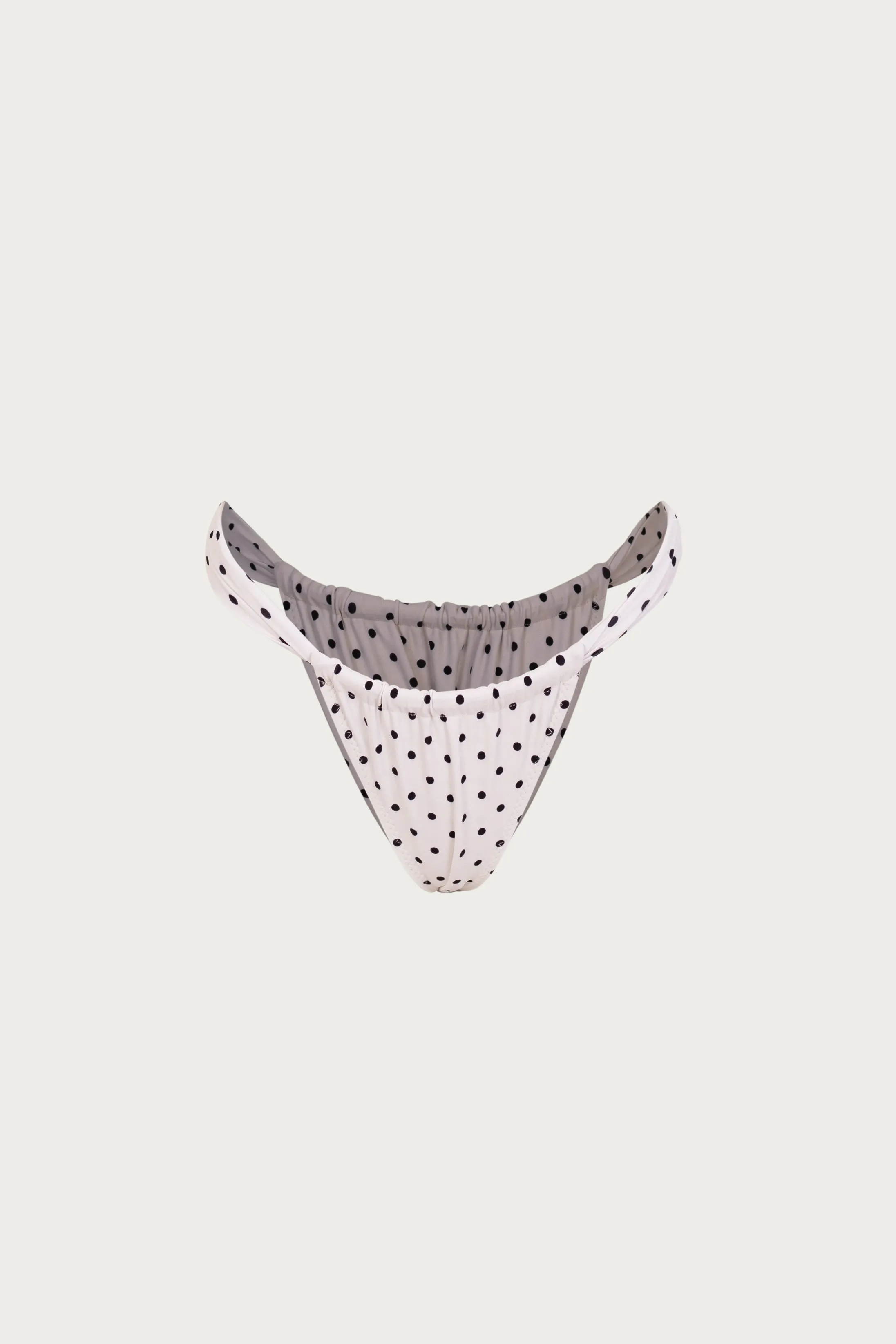 Ruched Bottom (Cream Black Polka Dot) sold by SAME