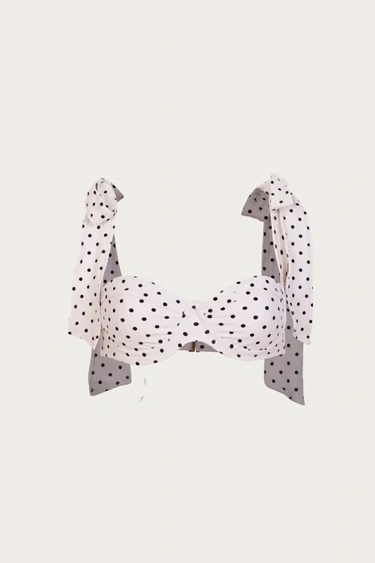 Lady Bra (Cream Black Polka Dot) sold by SAME