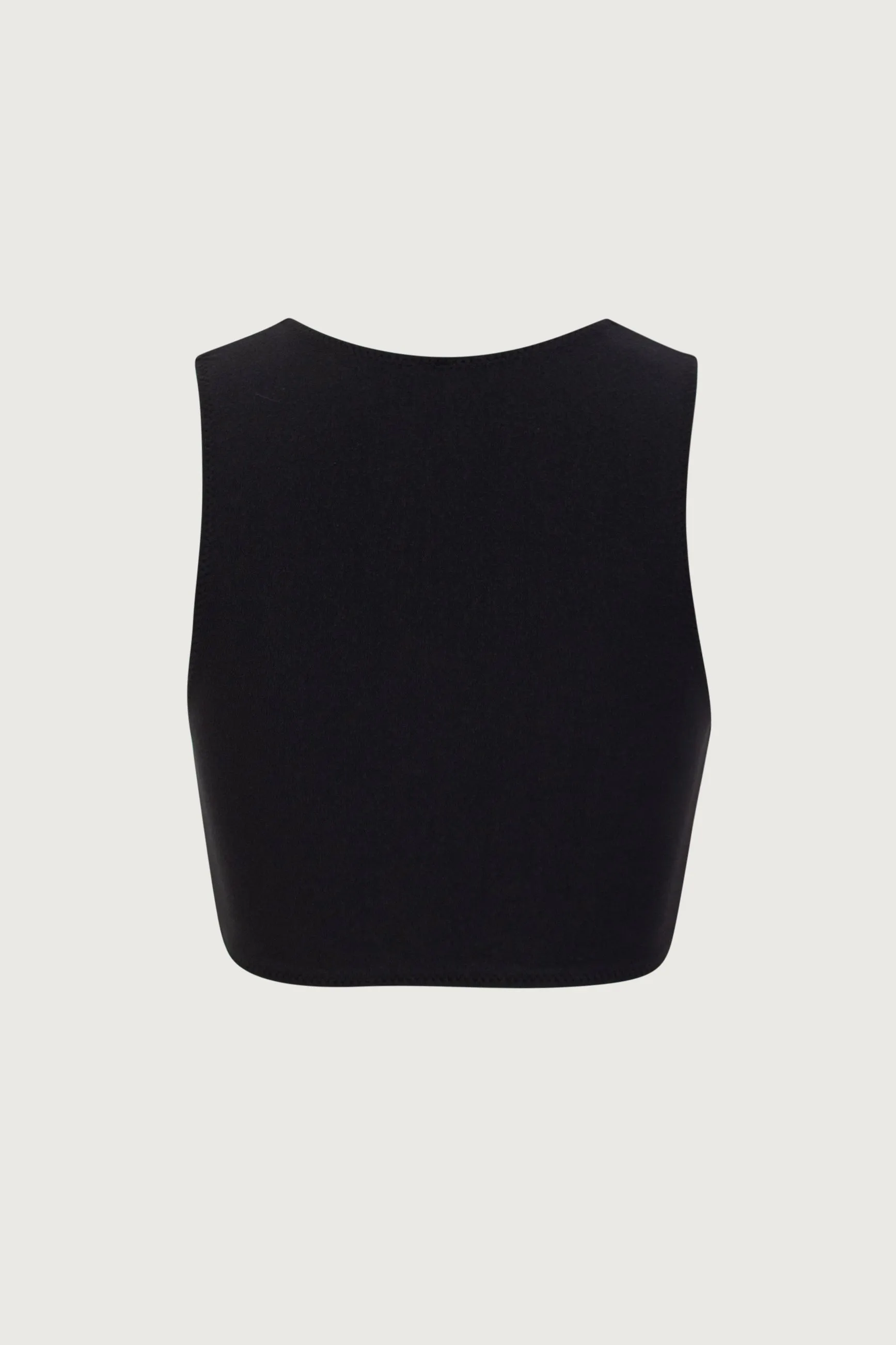 Rosette Tank Top (Faux Suede Black/Black) sold by SAME product image thumbnail 3