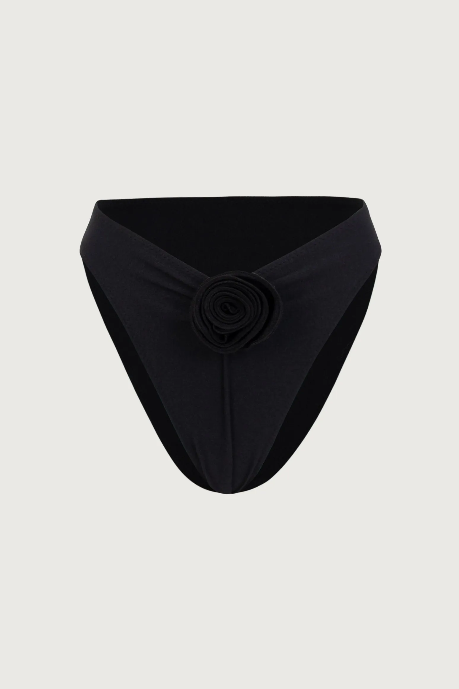 Rosette High Rise Bottom (Faux Suede Black/Black) sold by SAME