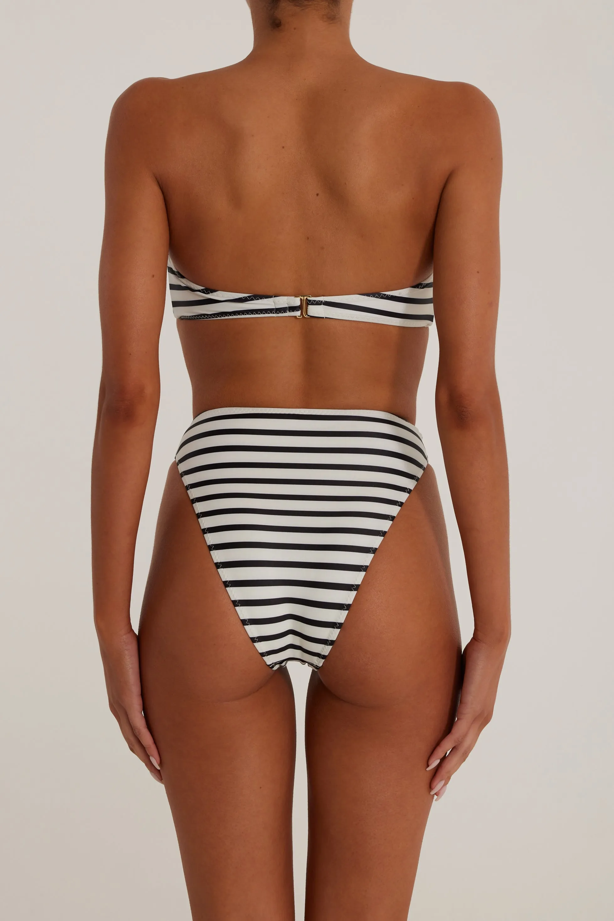 Rosette High Rise Bottom (Cream Black Stripe) sold by SAME product image thumbnail 4