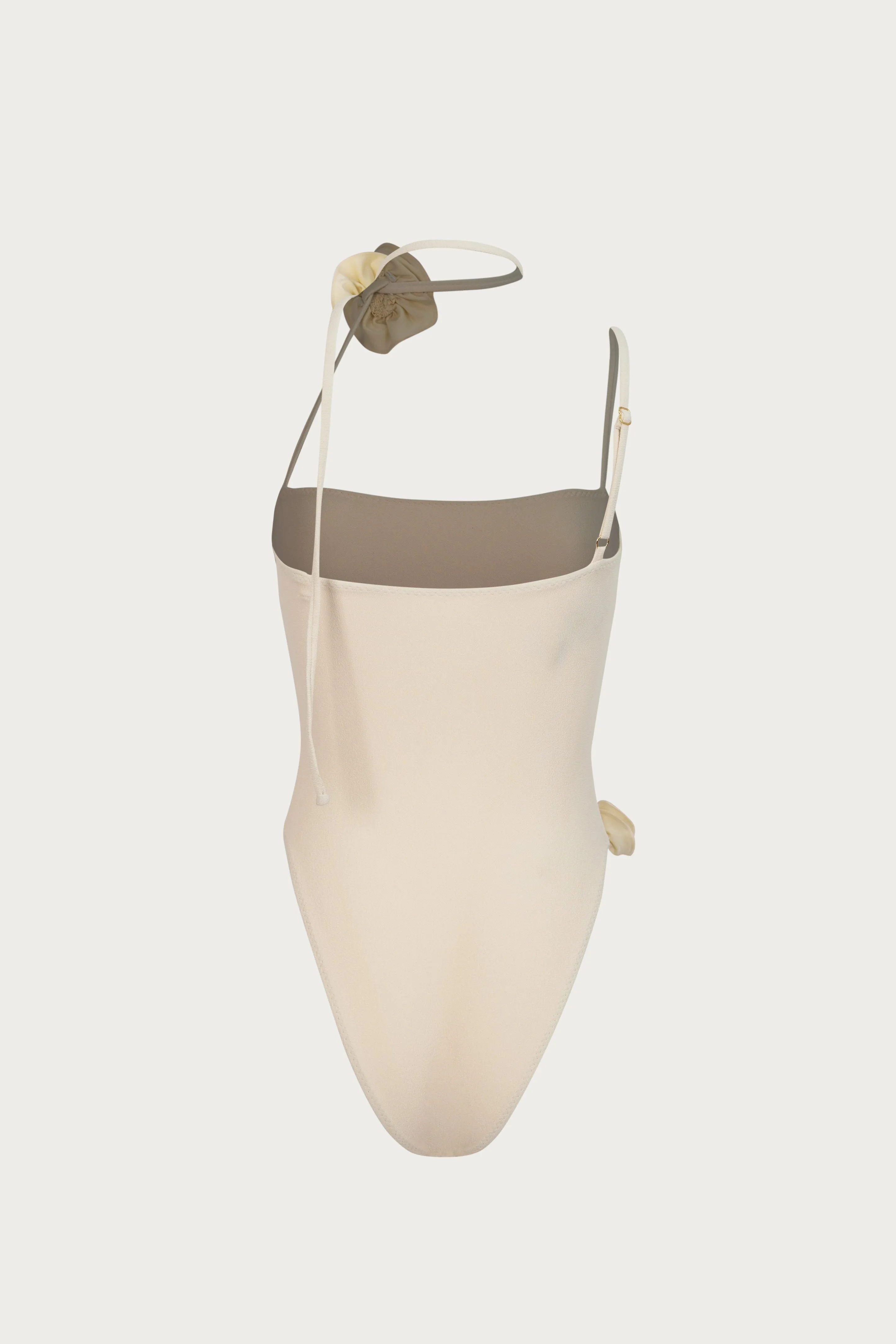 Rosette Choker One Piece (Faux Suede Cream/Cream) sold by SAME product image thumbnail 5