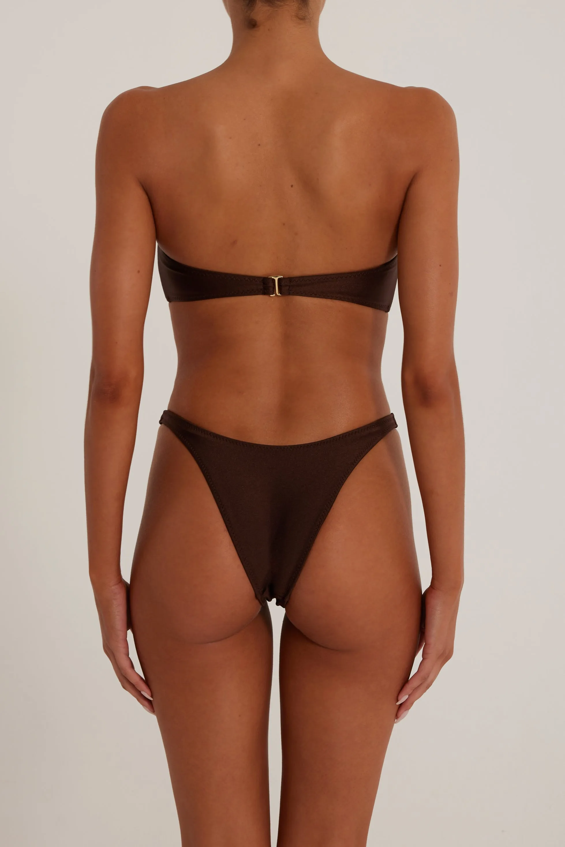 Knotted Bandeau Top (Chocolate Brown) sold by SAME product image thumbnail 4