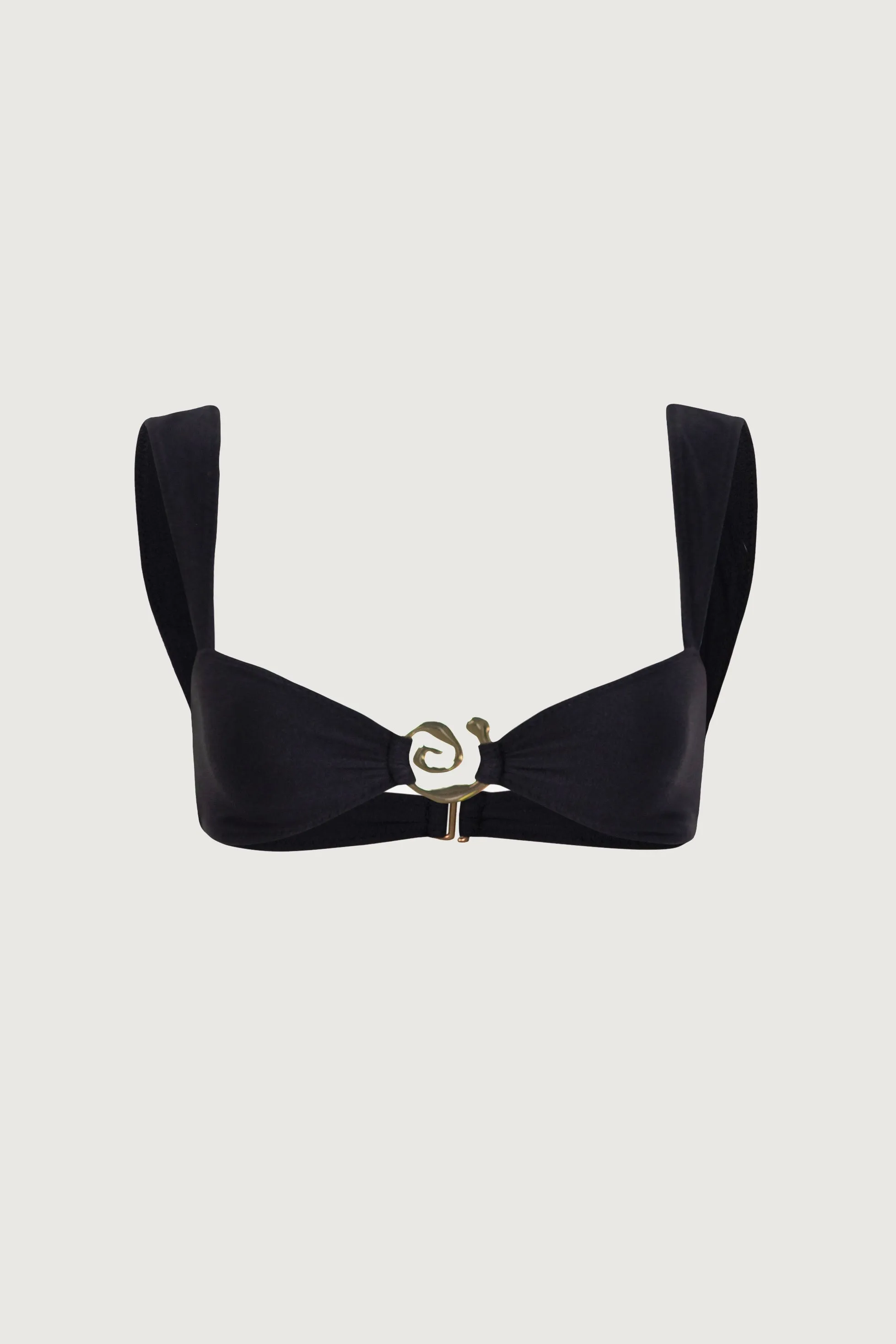 Spiral Bandeau Top (Faux Suede Black) sold by SAME