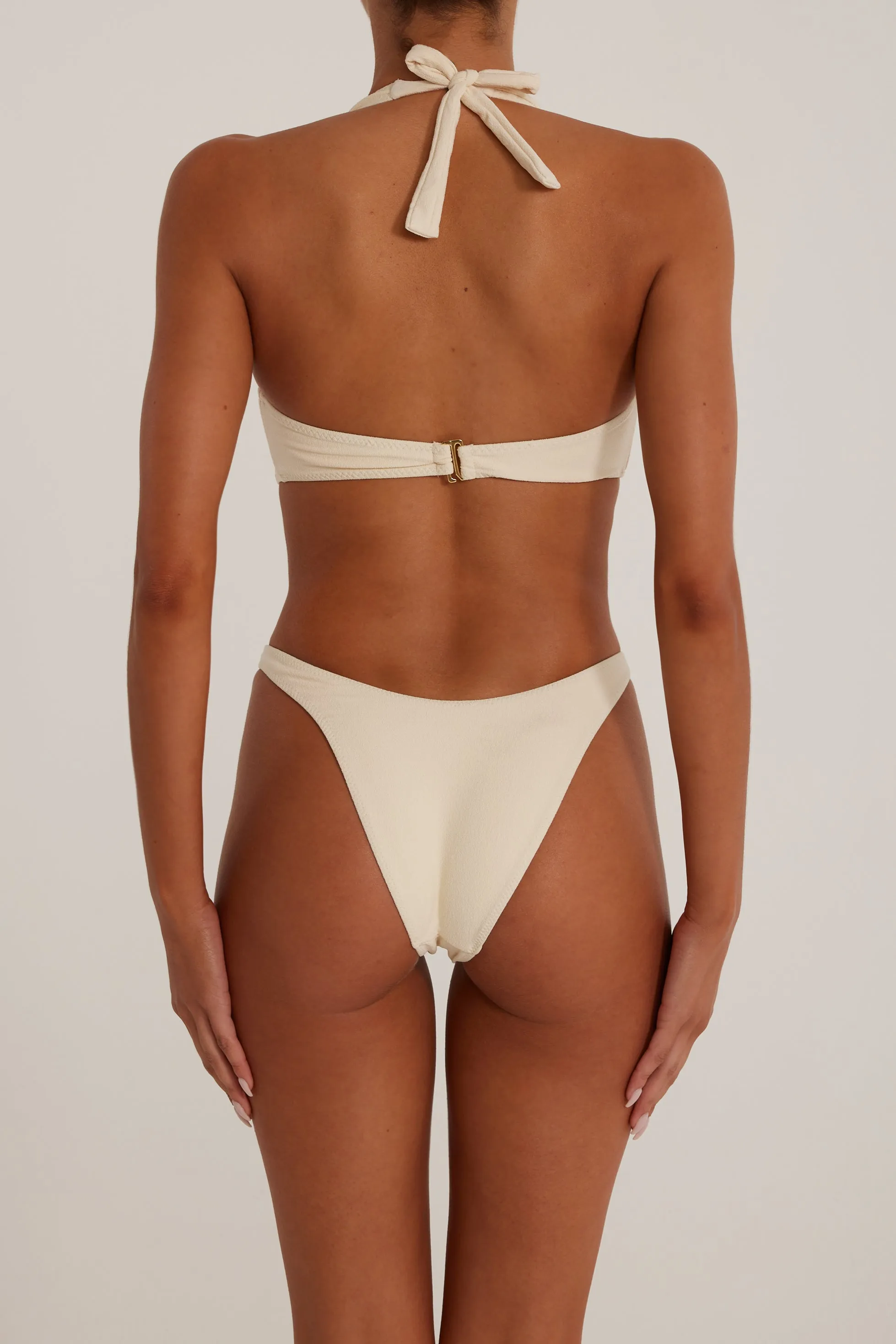 Spiral Halter One Piece (Faux Suede Cream) sold by SAME product image thumbnail 5