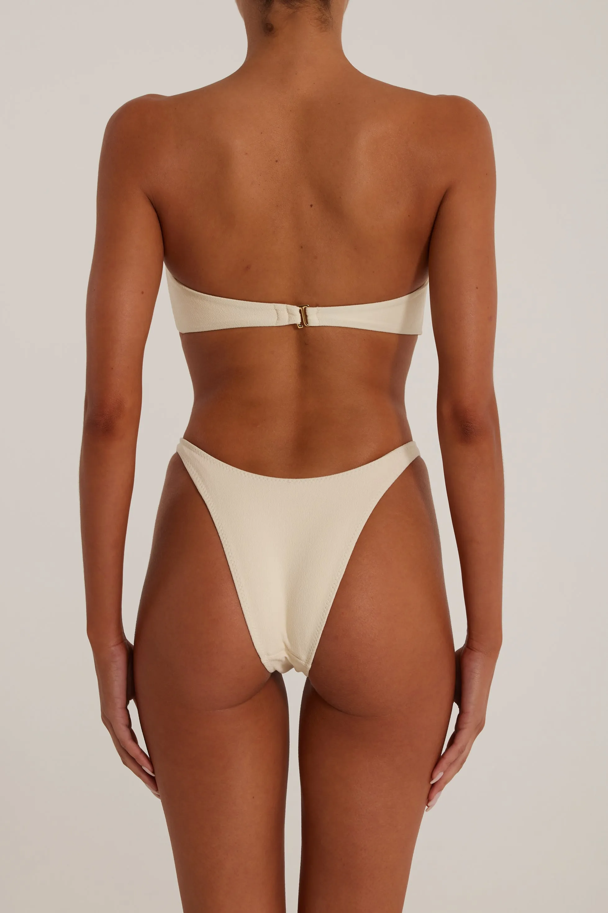 Rosette Bandeau Top (Faux Suede Cream/Cream) sold by SAME product image thumbnail 5